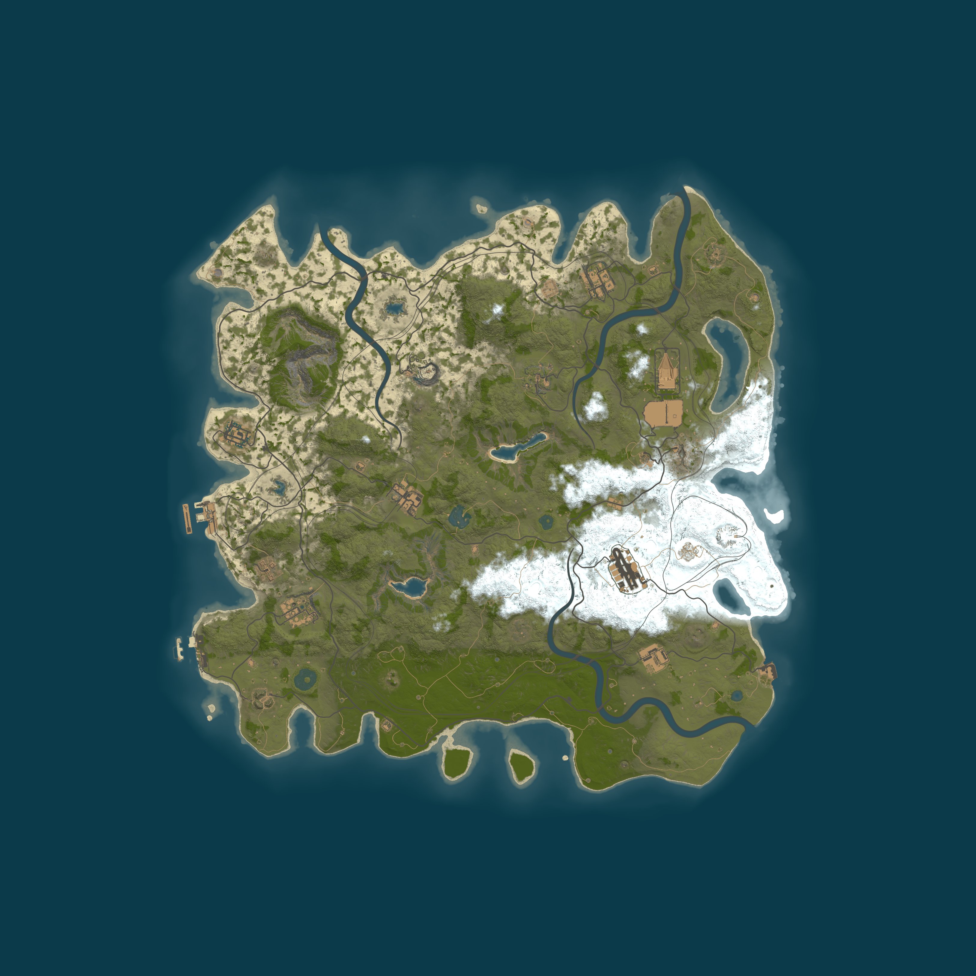Procedural Map, size 4500, seed 1683482379