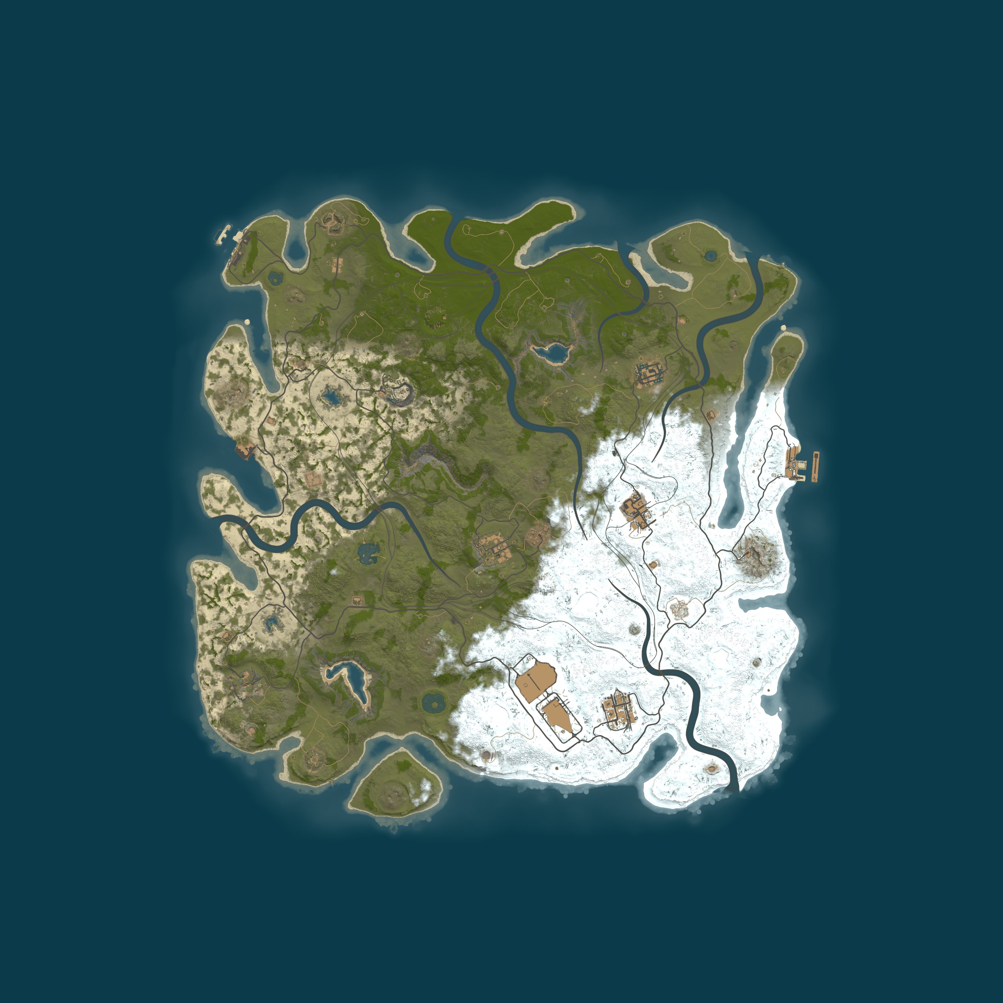 Map for ZOMBZ 5X HYBRID PVE|BOATS|FUN|FRIENDS|KITS|