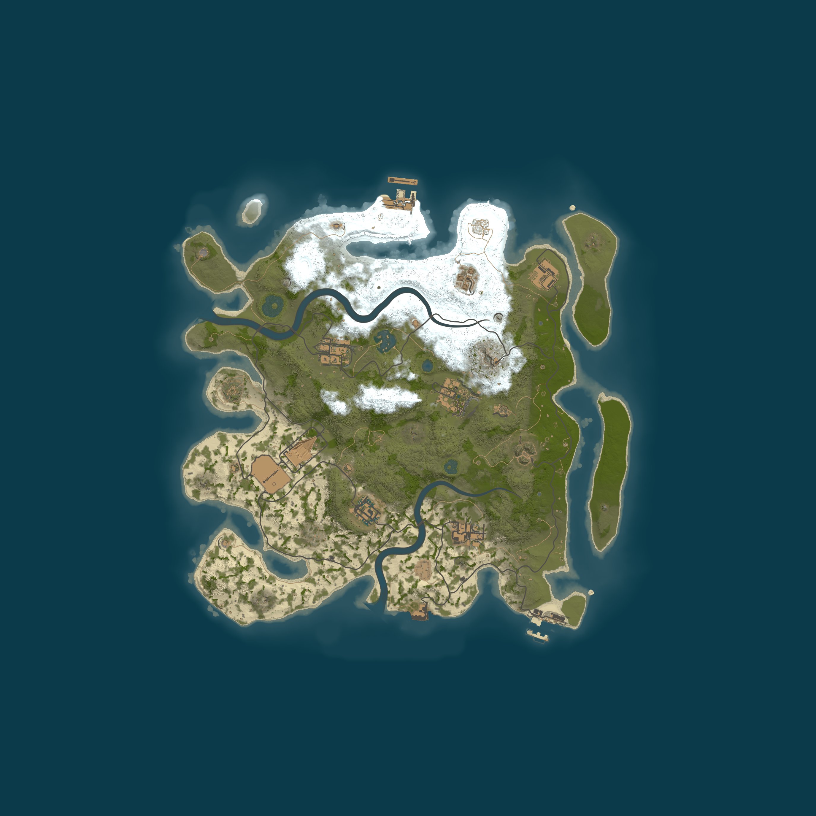 Procedural Map, size 3500, seed 551410667