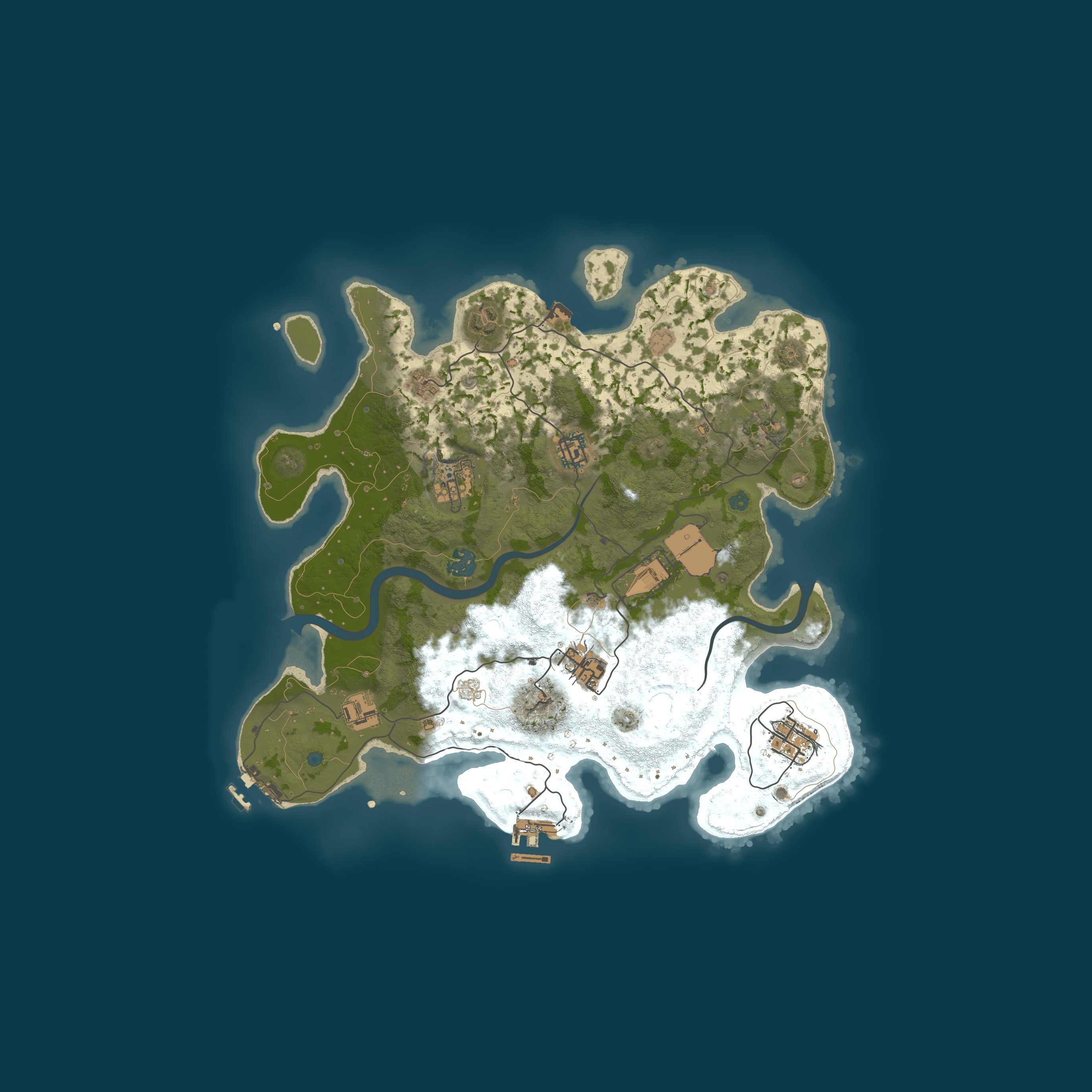 Procedural Map, size 3500, seed 35945912