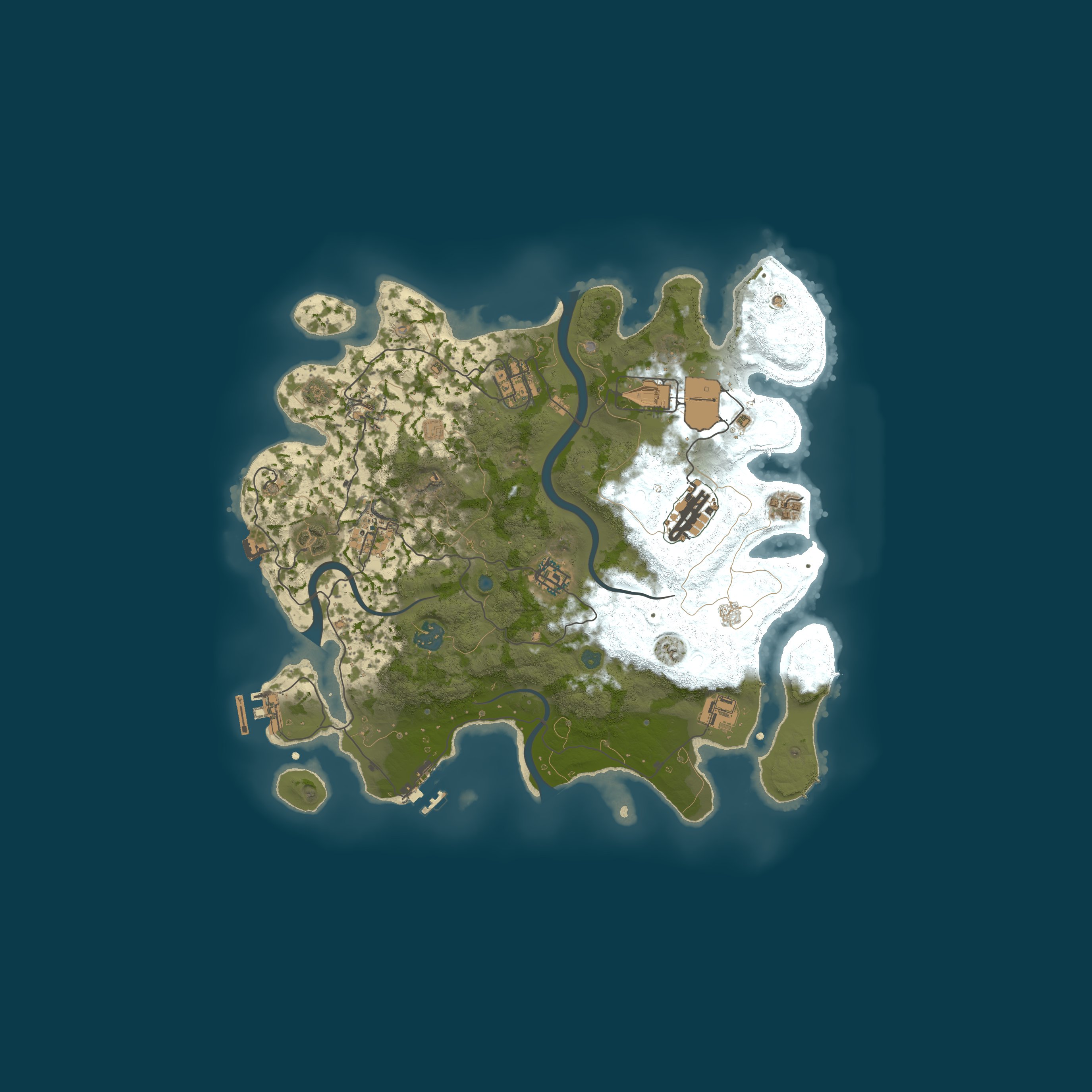 Procedural Map, size 3500, seed 660829366