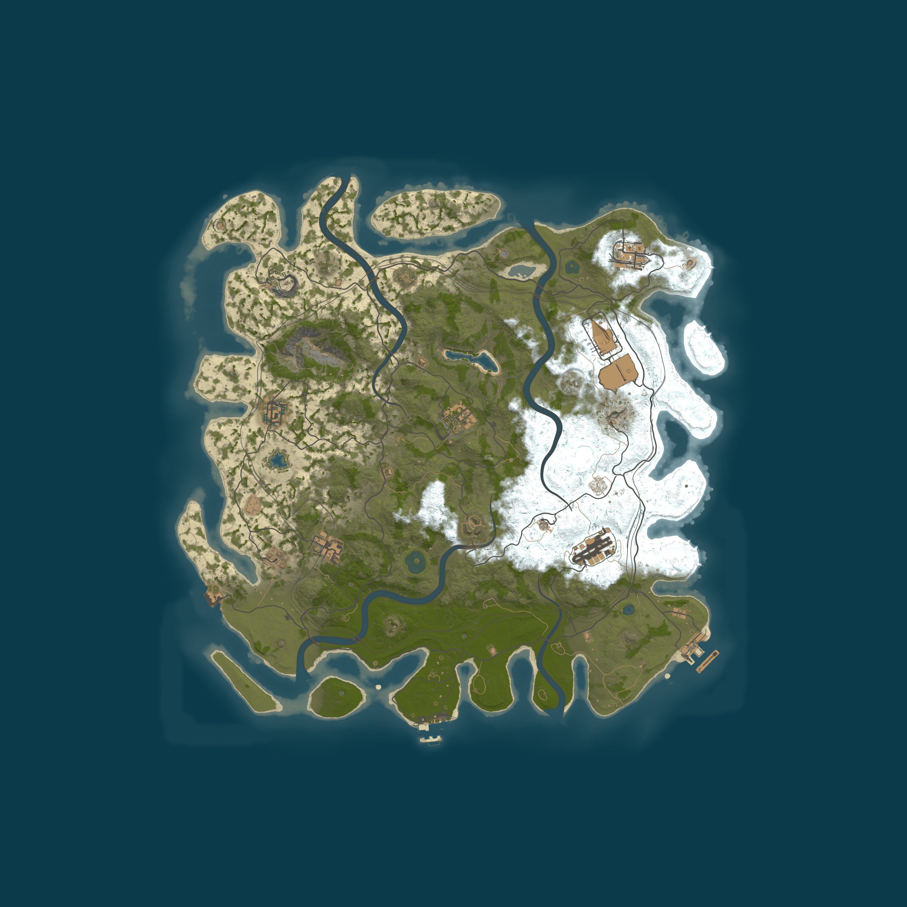 Map for Desert Kings Rust 2x | Solo Duo| Raidprotection | Fresh Wipe | 