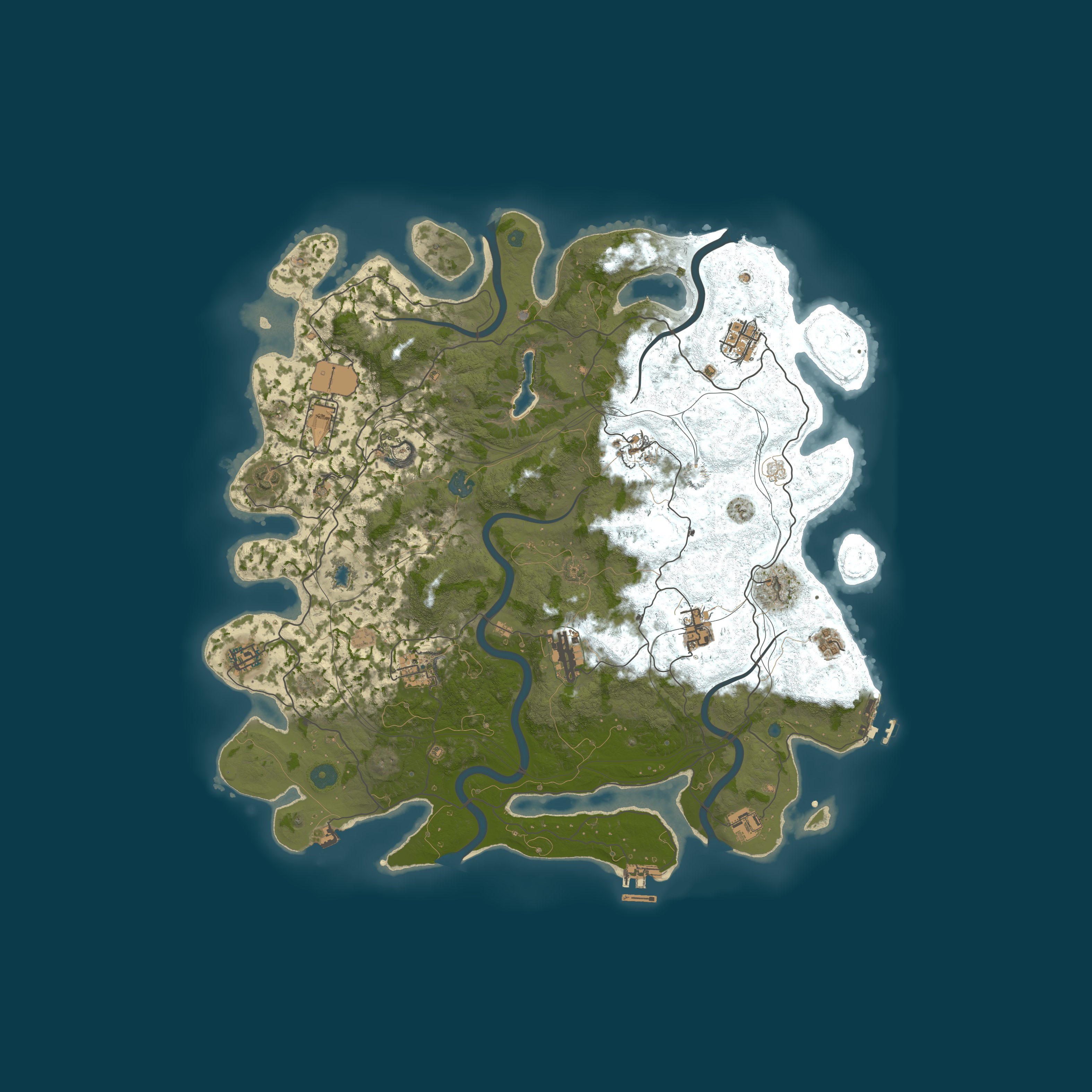 Procedural Map, size 4300, seed 801173939