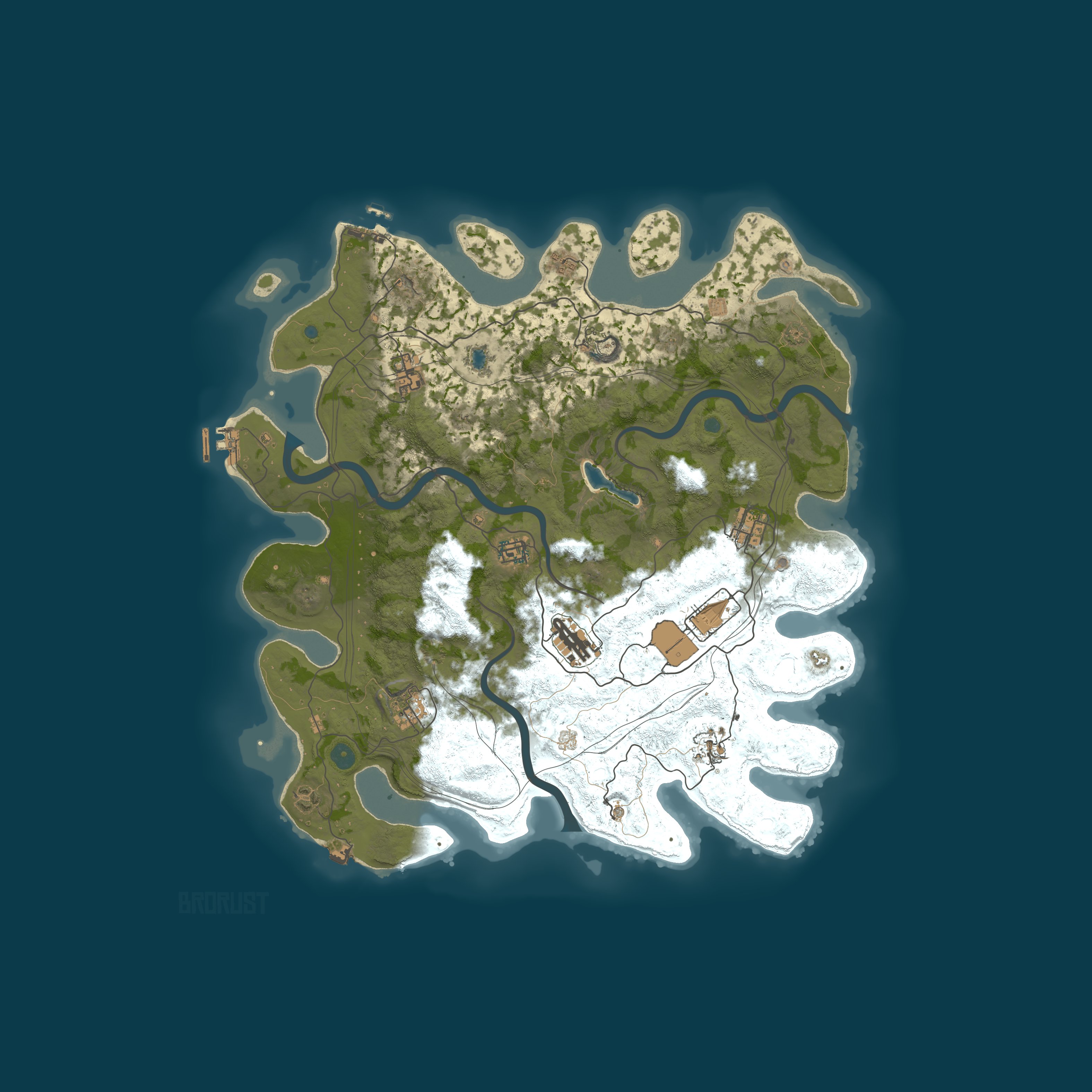 Map for #3 BroRust X50/X100|G WIPE 27.06|MAX5|NoBP|Loot+|Copter