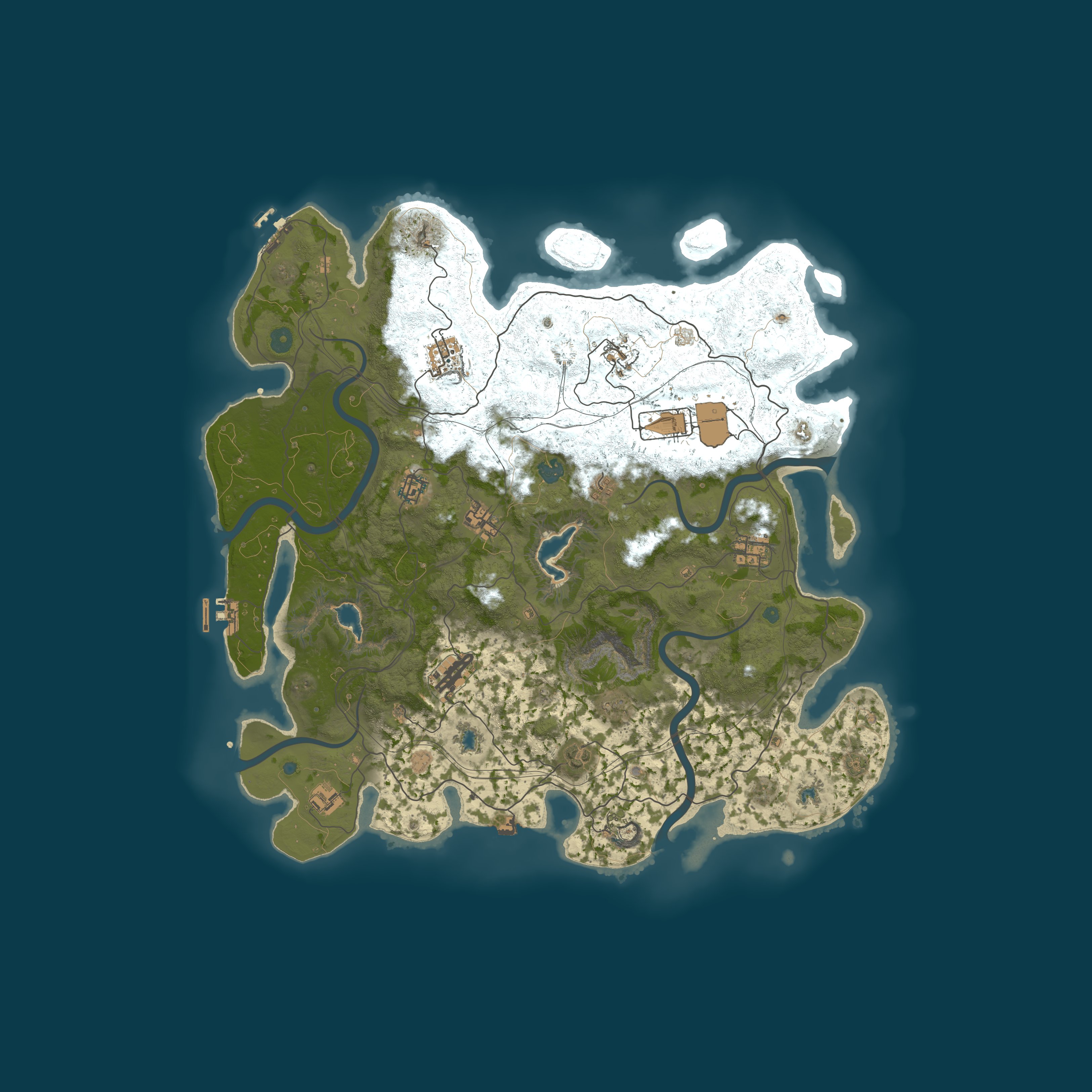 Procedural Map, size 4500, seed 6969420