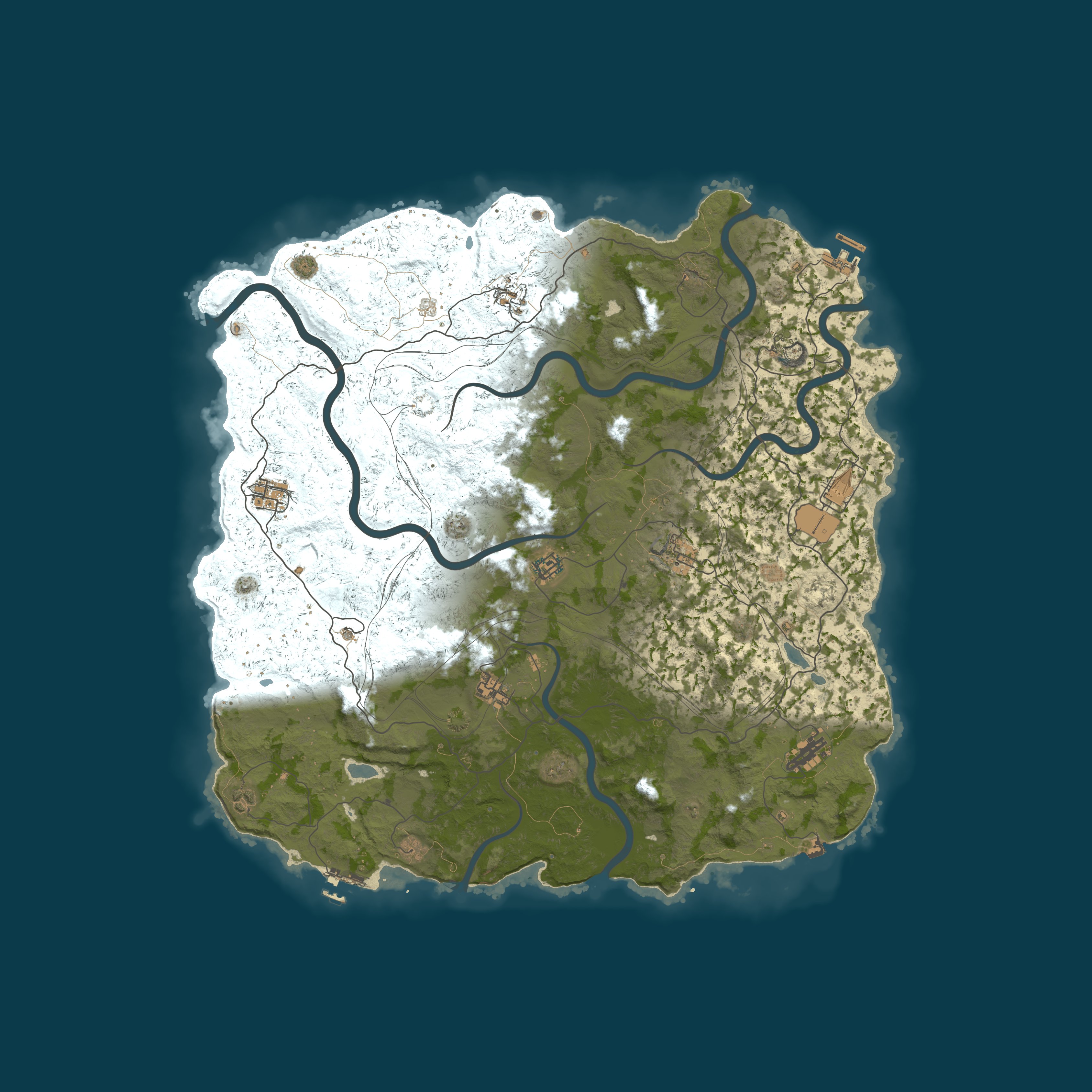 Map for A Shockbyte x Discord Production Rust Server