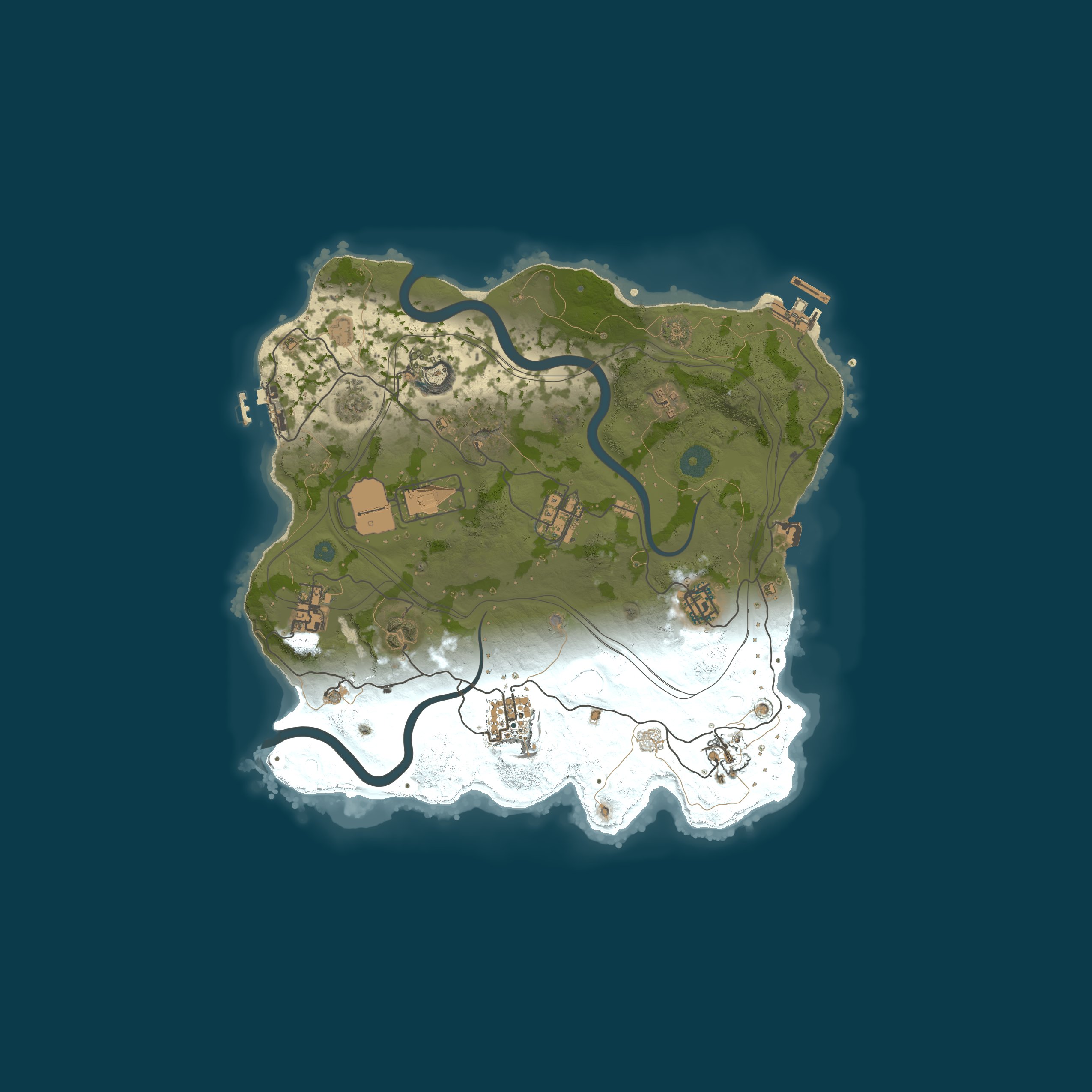 Custom Map, size 3100, seed 1337
