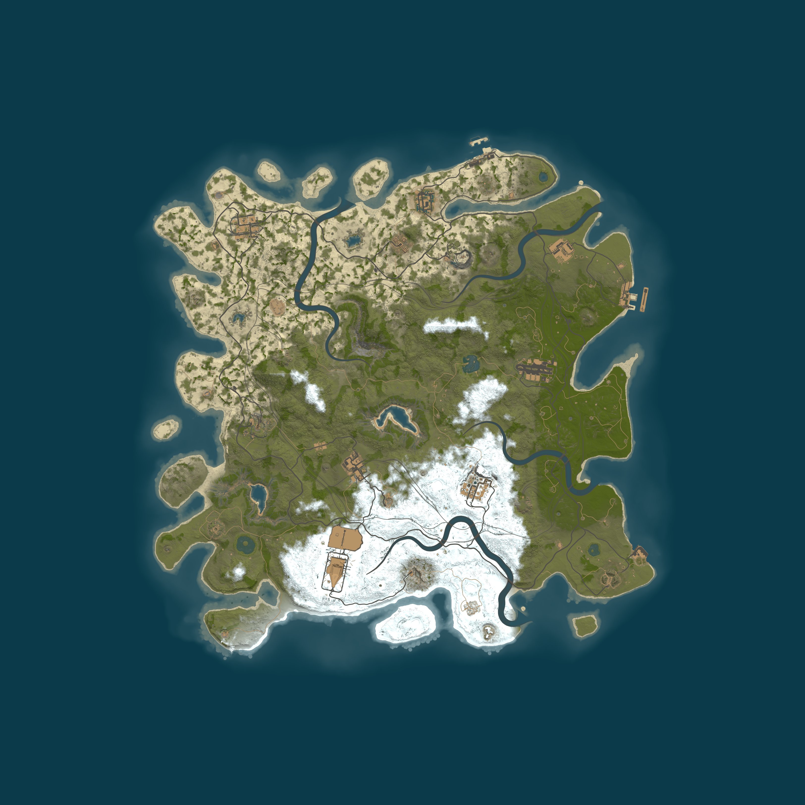 Procedural Map, size 4500, seed 1595721315