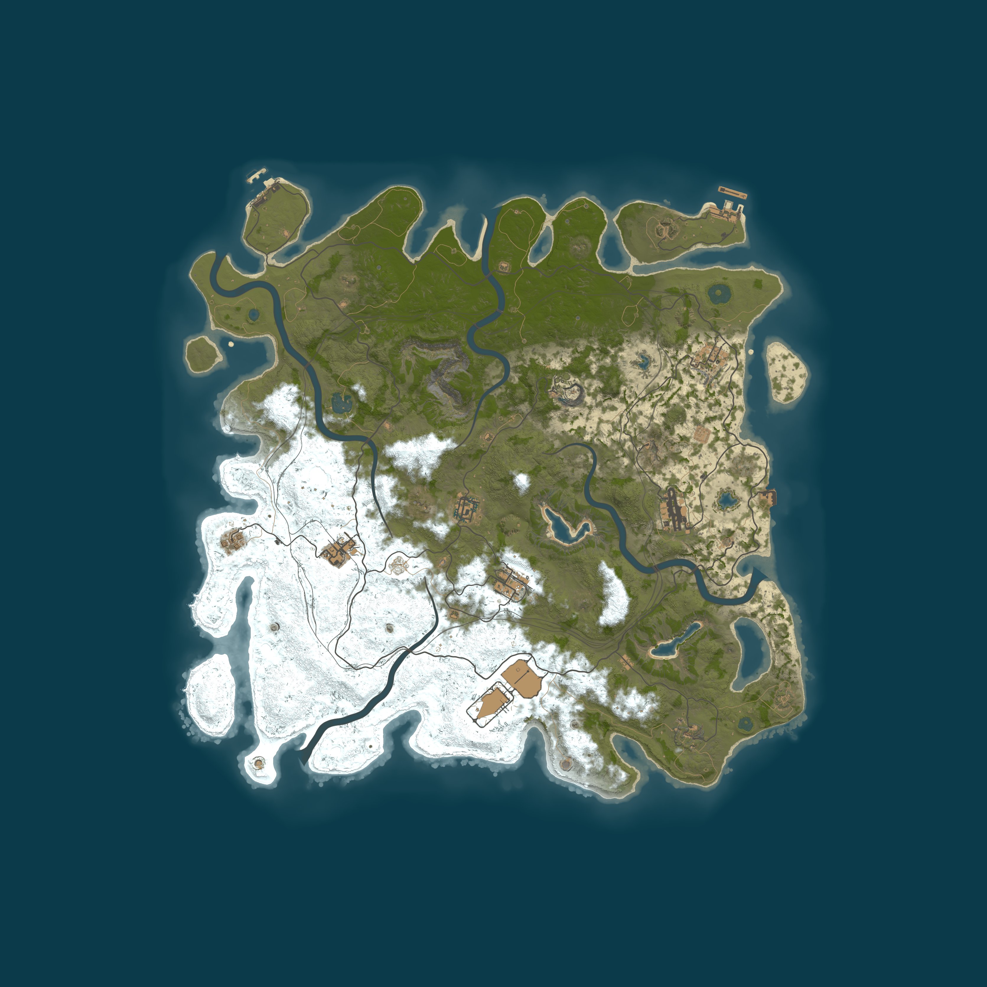 Map for Friendly Rust X2/QUAD/KIT/TELEPORT/EVENT'S