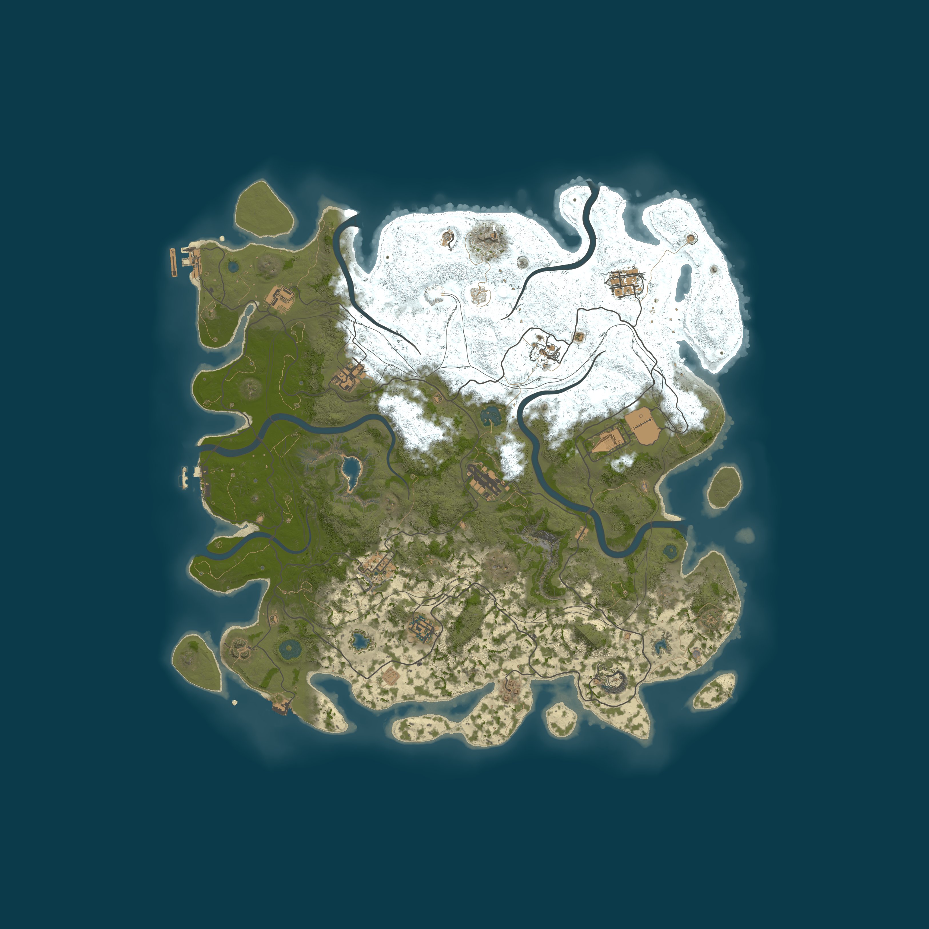 Procedural Map, size 4500, seed 1794314632