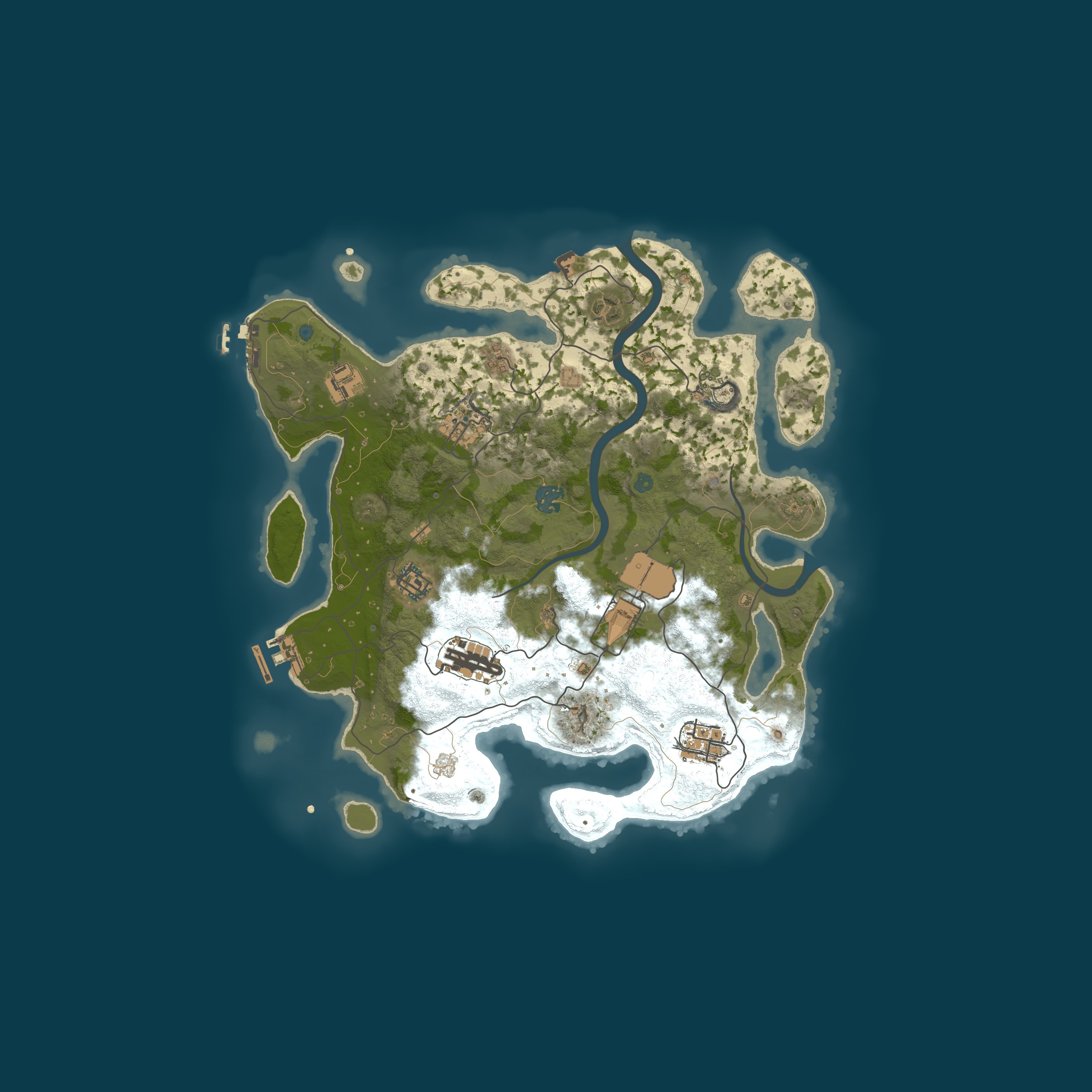Procedural Map, size 3500, seed 1564079561