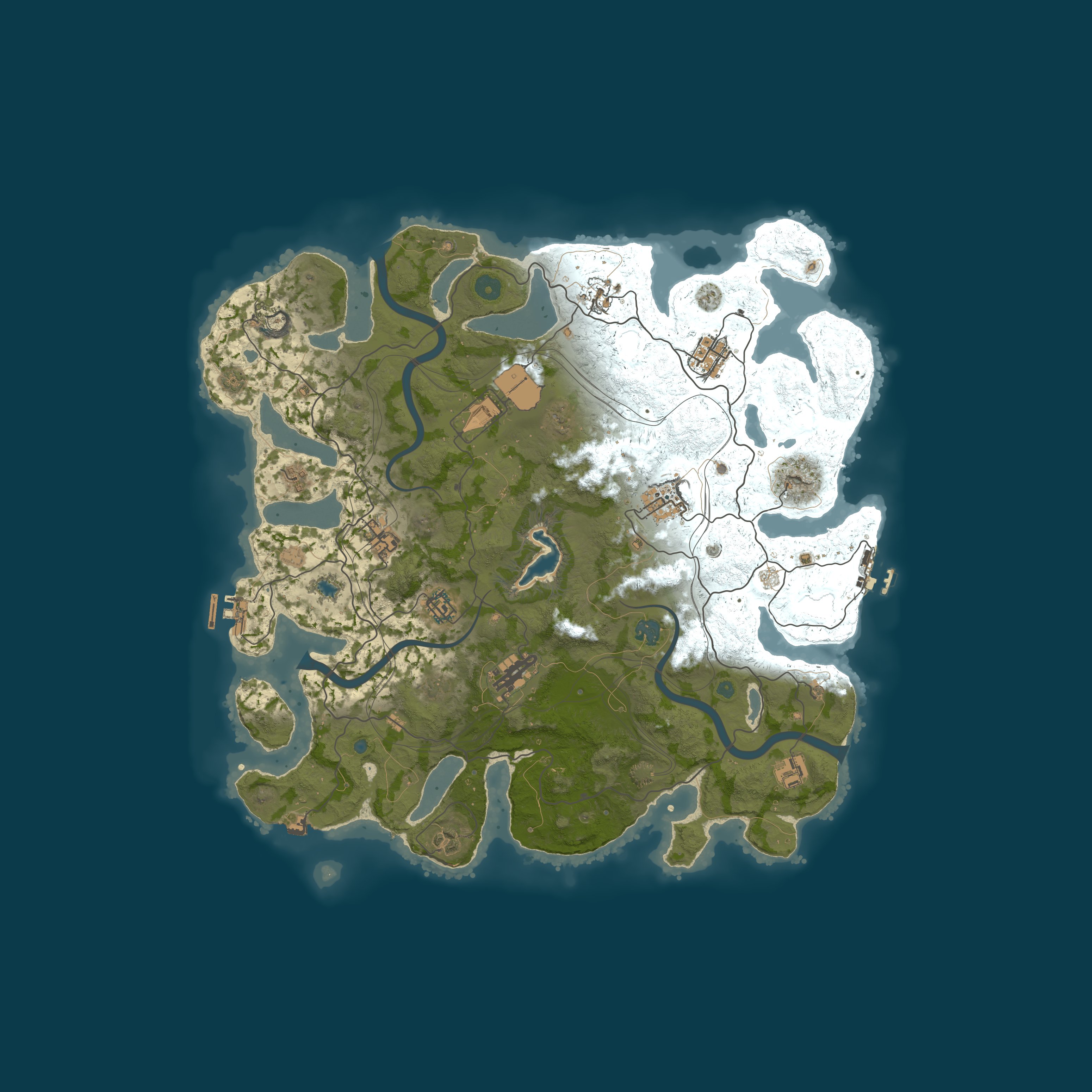 Map for RustAria#4 [Мирный / PVE / SKINDROPS]