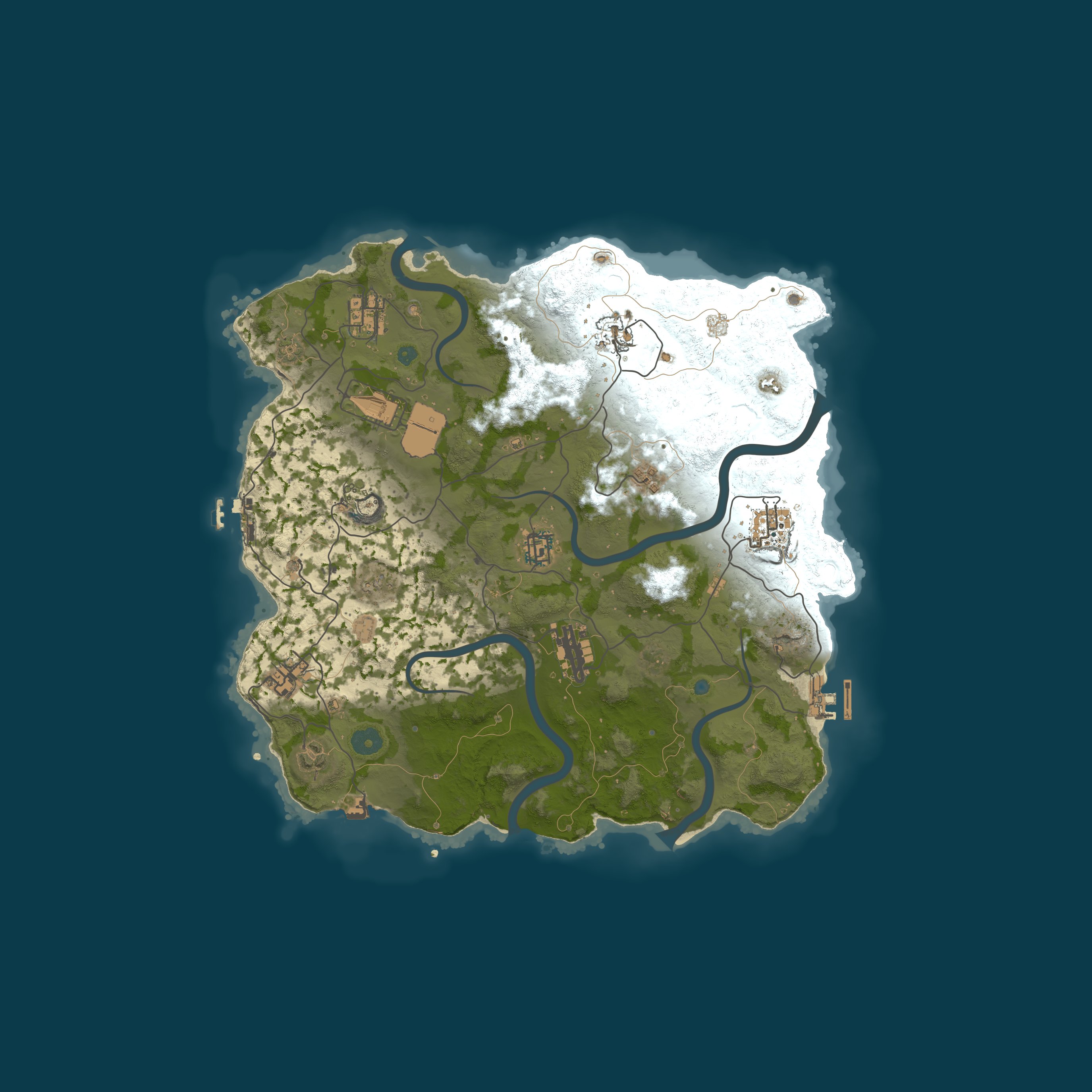 Custom Map, size 3500, seed 1337