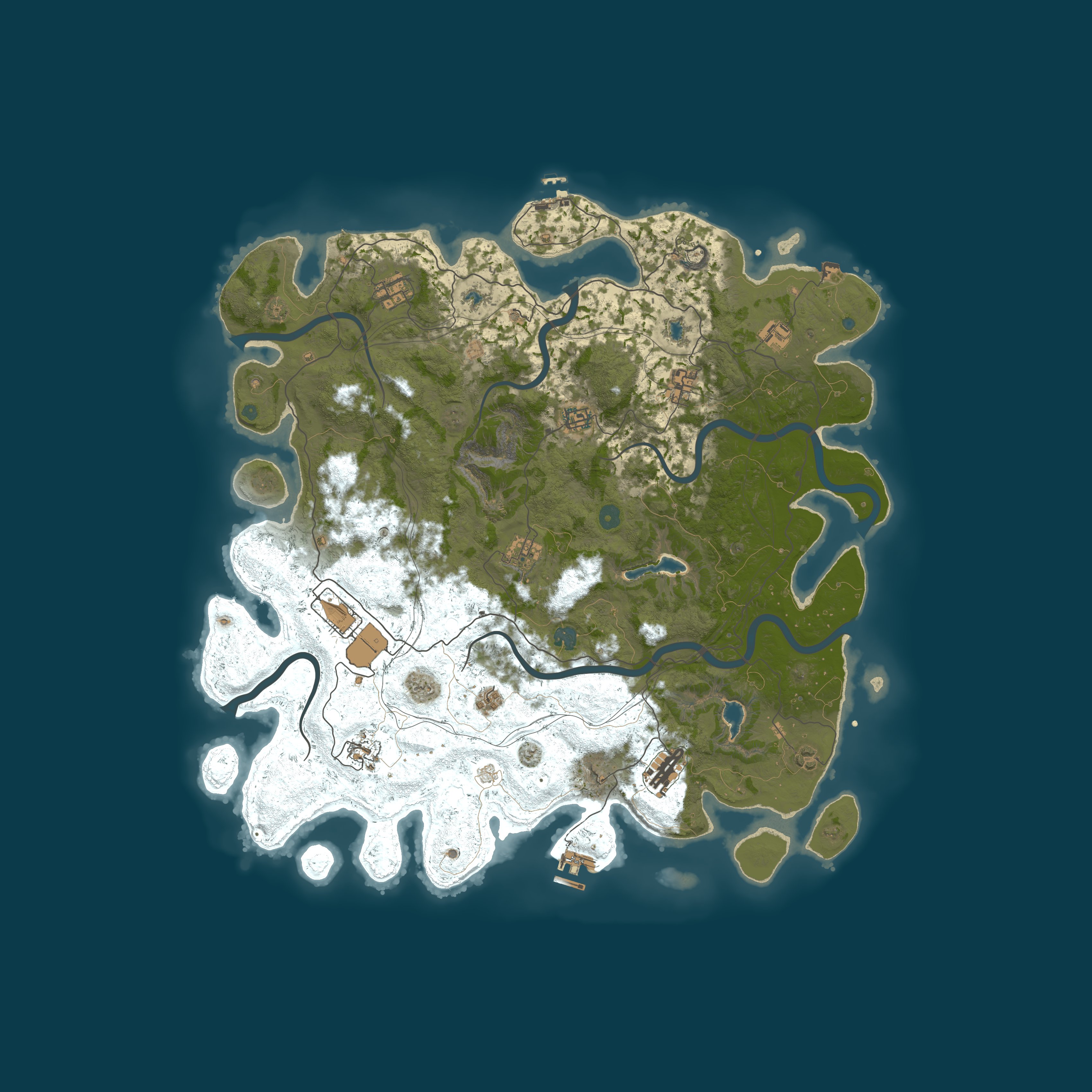Map for [AU] RusticRaiders|PVP Community Server. Monthly wipes. Beginne