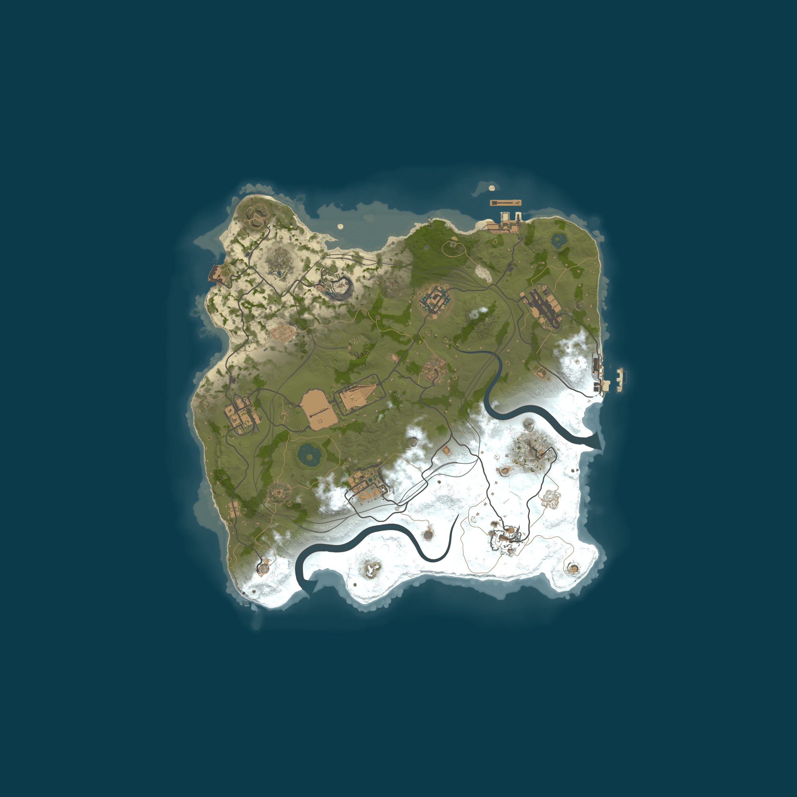 Custom Map, size 3100, seed 1337