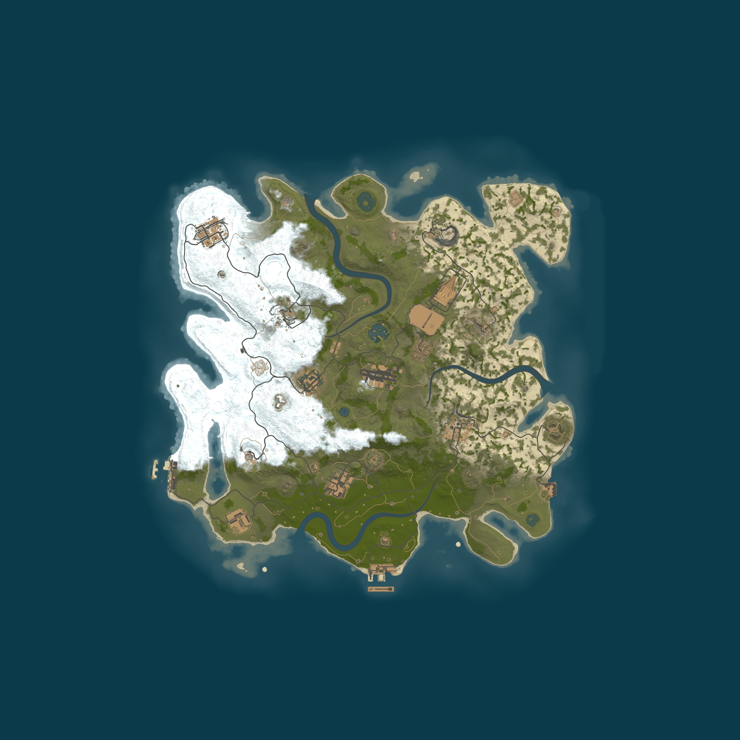 Procedural Map, size 3700, seed 1858581831