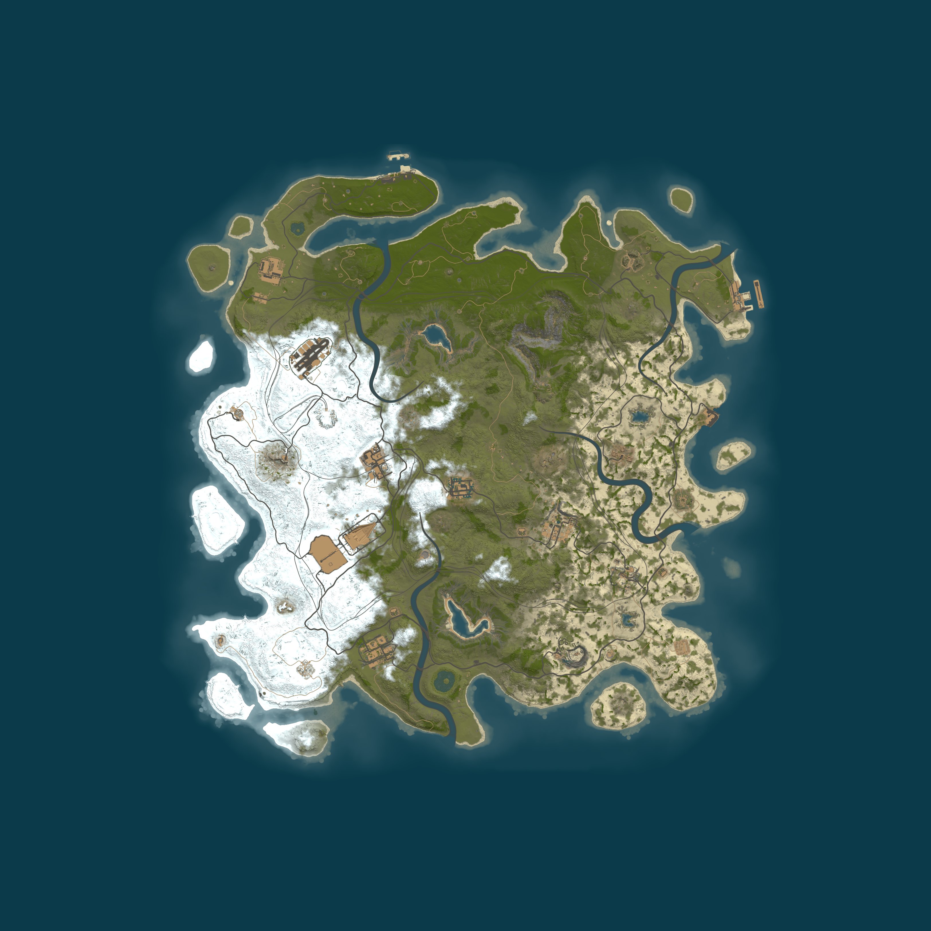 Procedural Map, size 4500, seed 1460088431