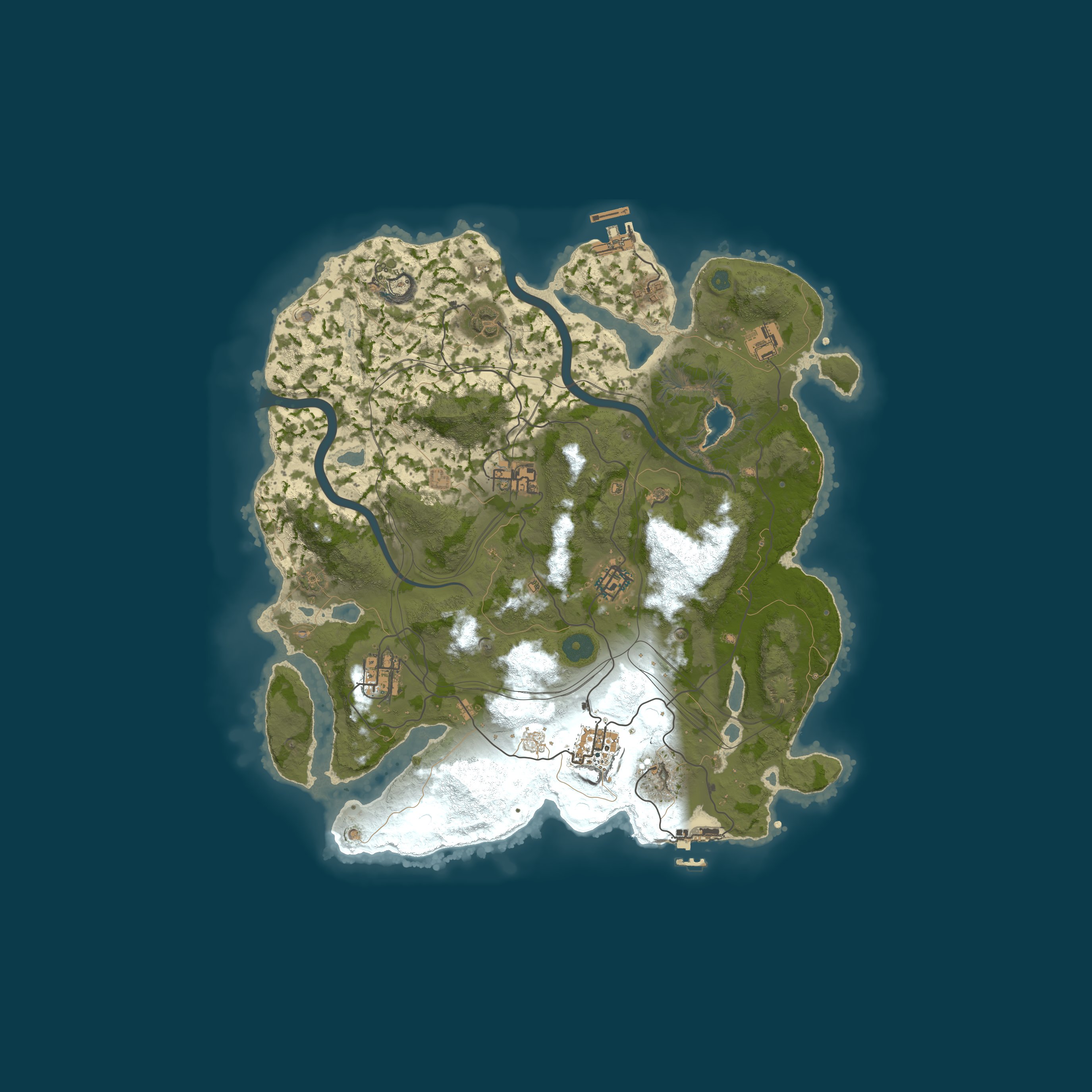 Custom Map, size 3500, seed 1337
