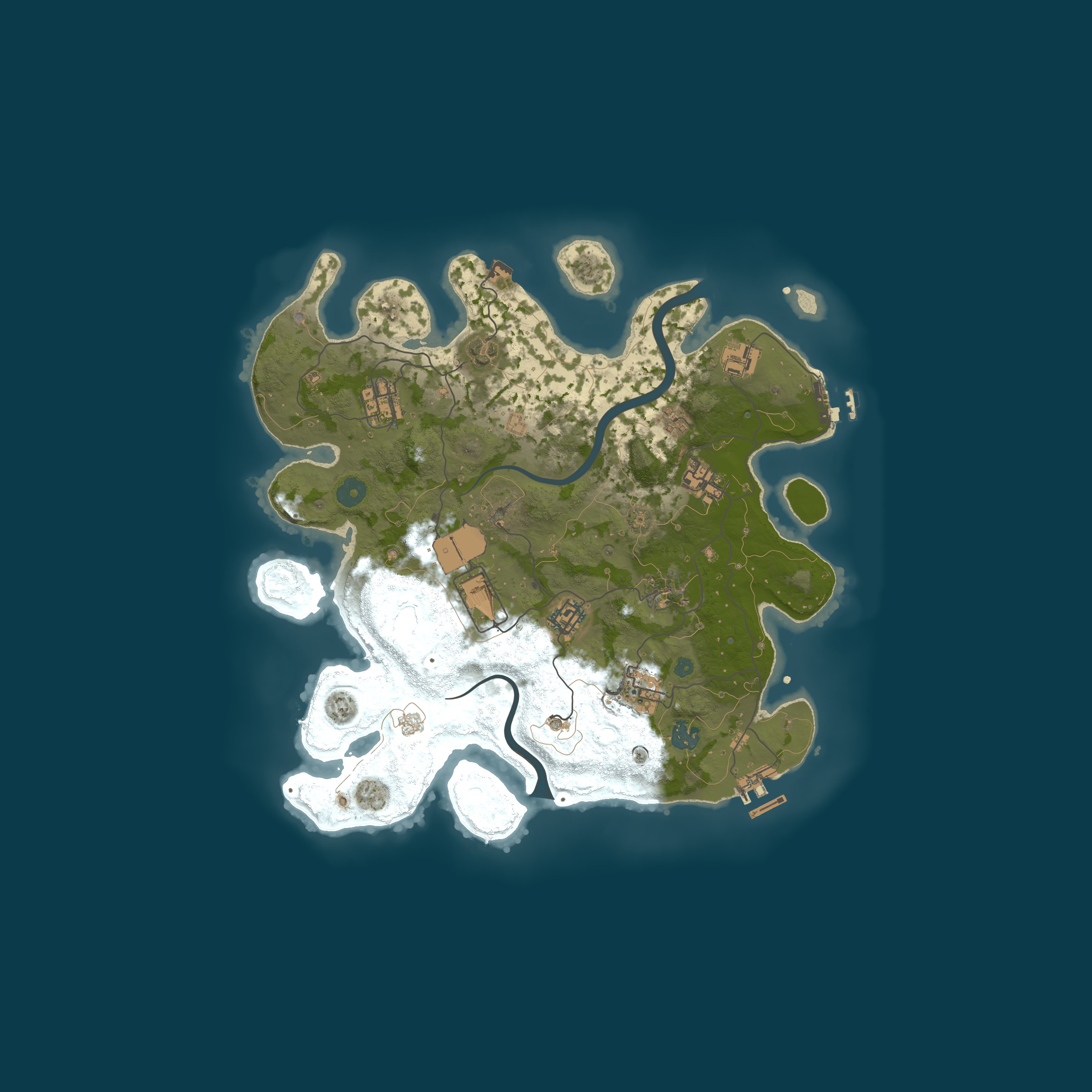 Procedural Map, size 3500, seed 9876543