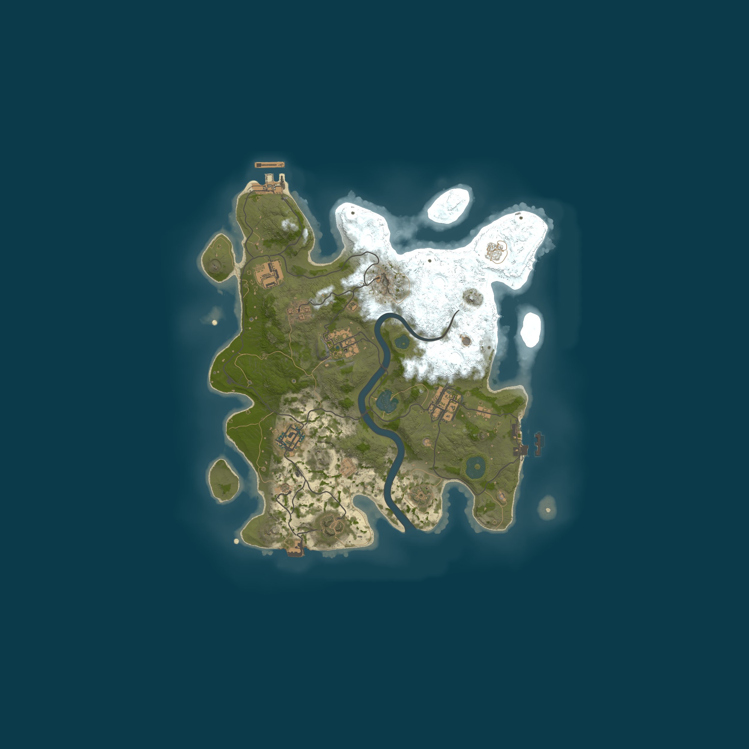 A LOW.MS Rust Server — Procedurele map 3000, seed 2011482507