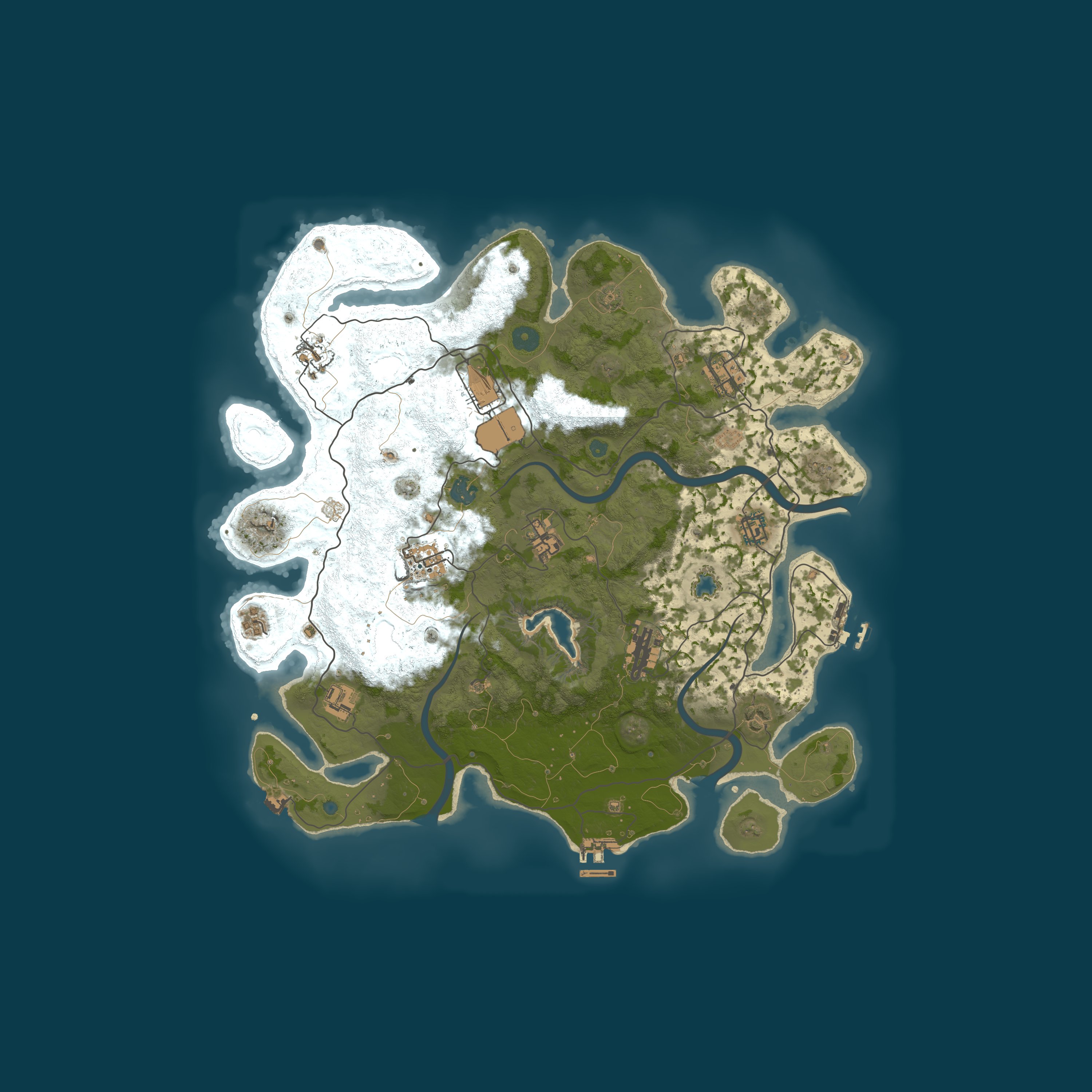 Map for [RU] Friendly Rust – Vanilla Softcore | 2x2 Русский