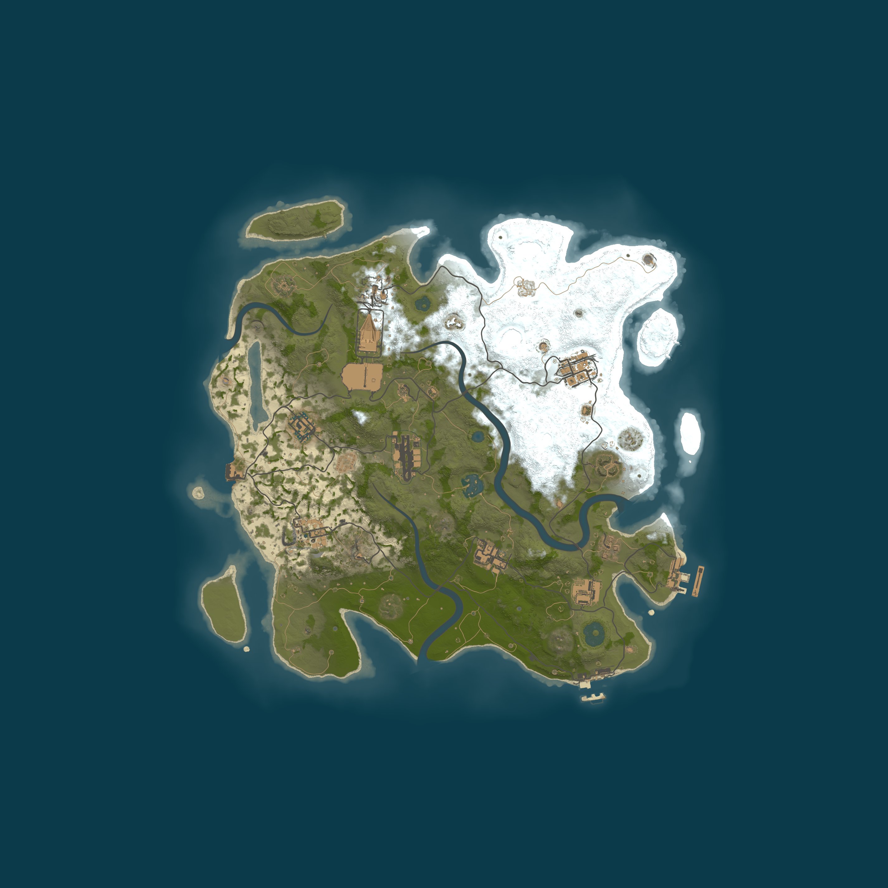 Procedural Map, size 3700, seed 731062236