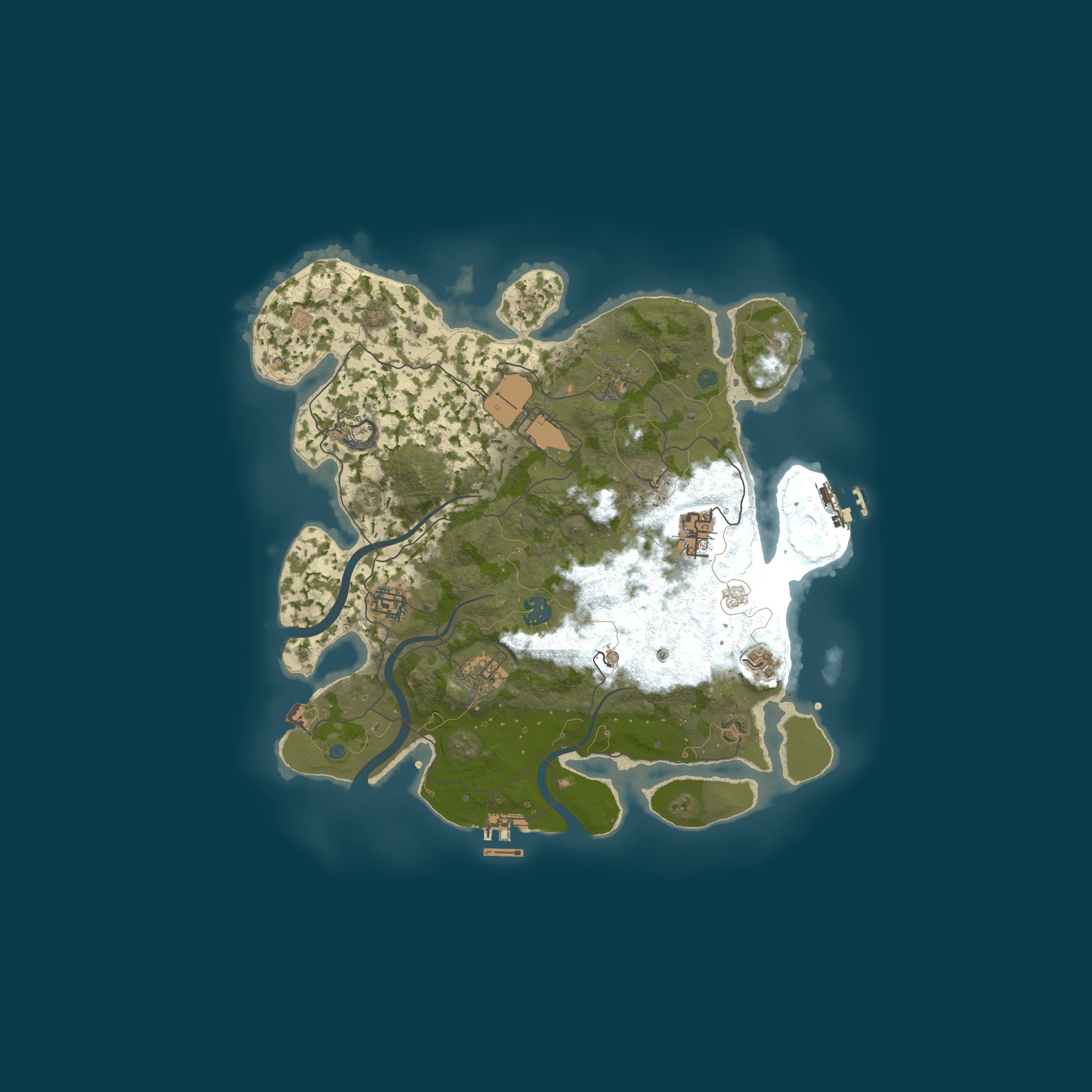 Map for RUST UNIVERSE | Vanilla+ | Raid Weekend Active | Team Max 4 | M