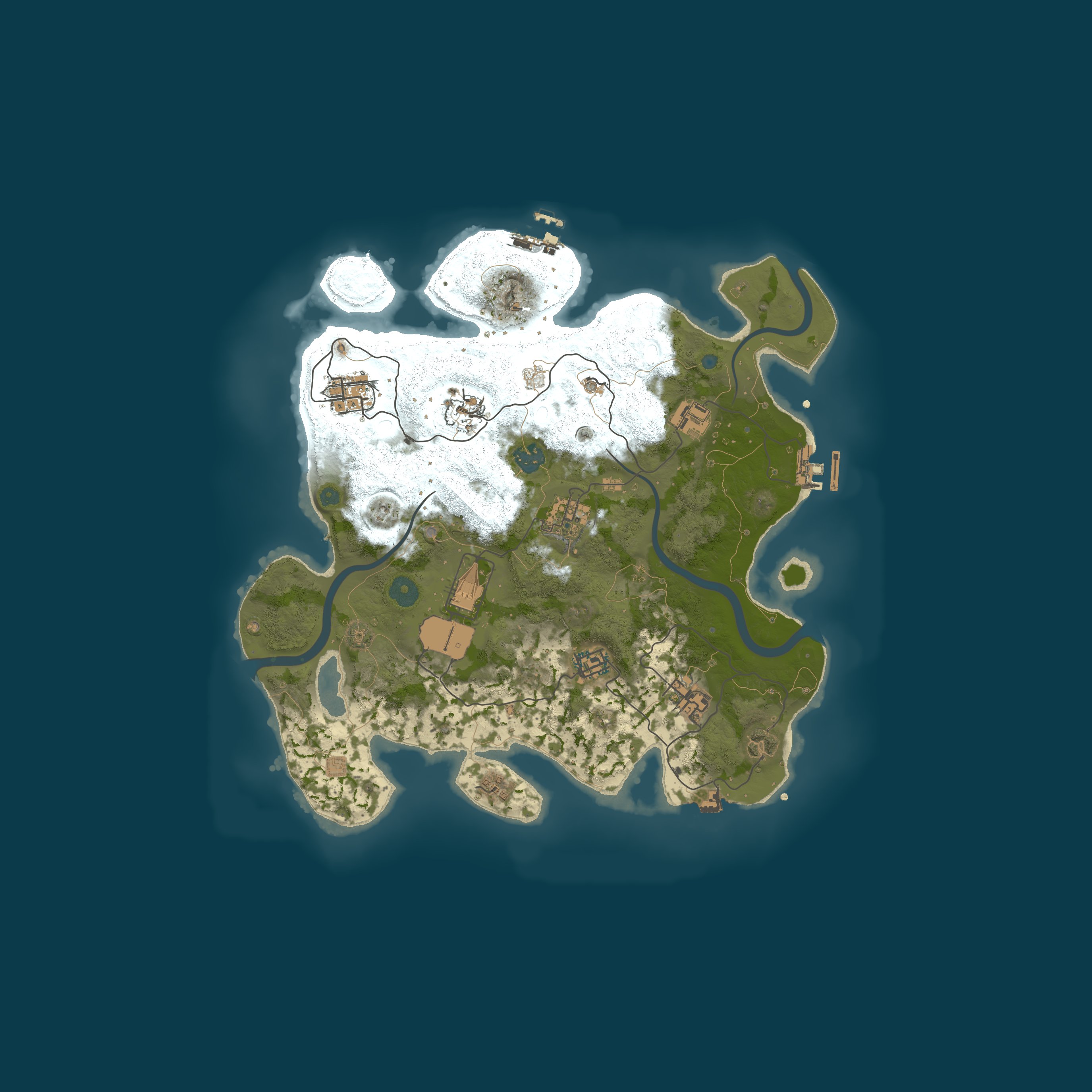 Procedural Map, size 3500, seed 380680805