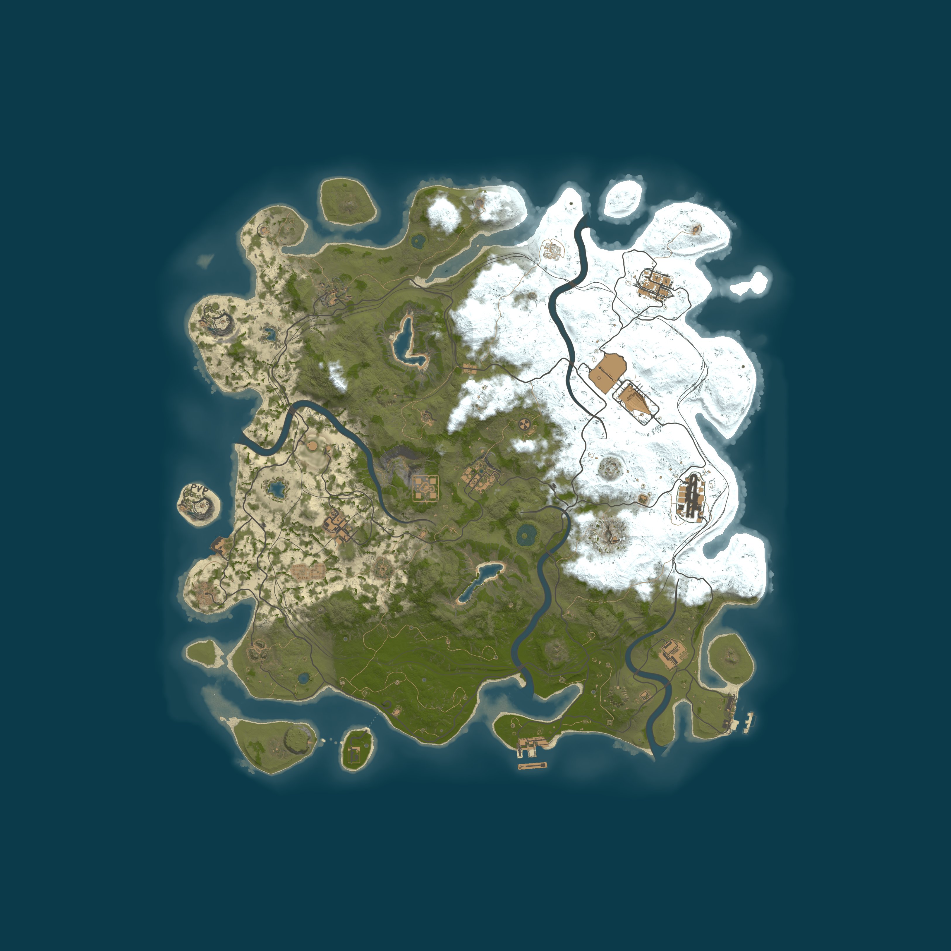 Map for . : : RUST-DAYS : PVE : RPG | NPC | ZOMBIE : : .