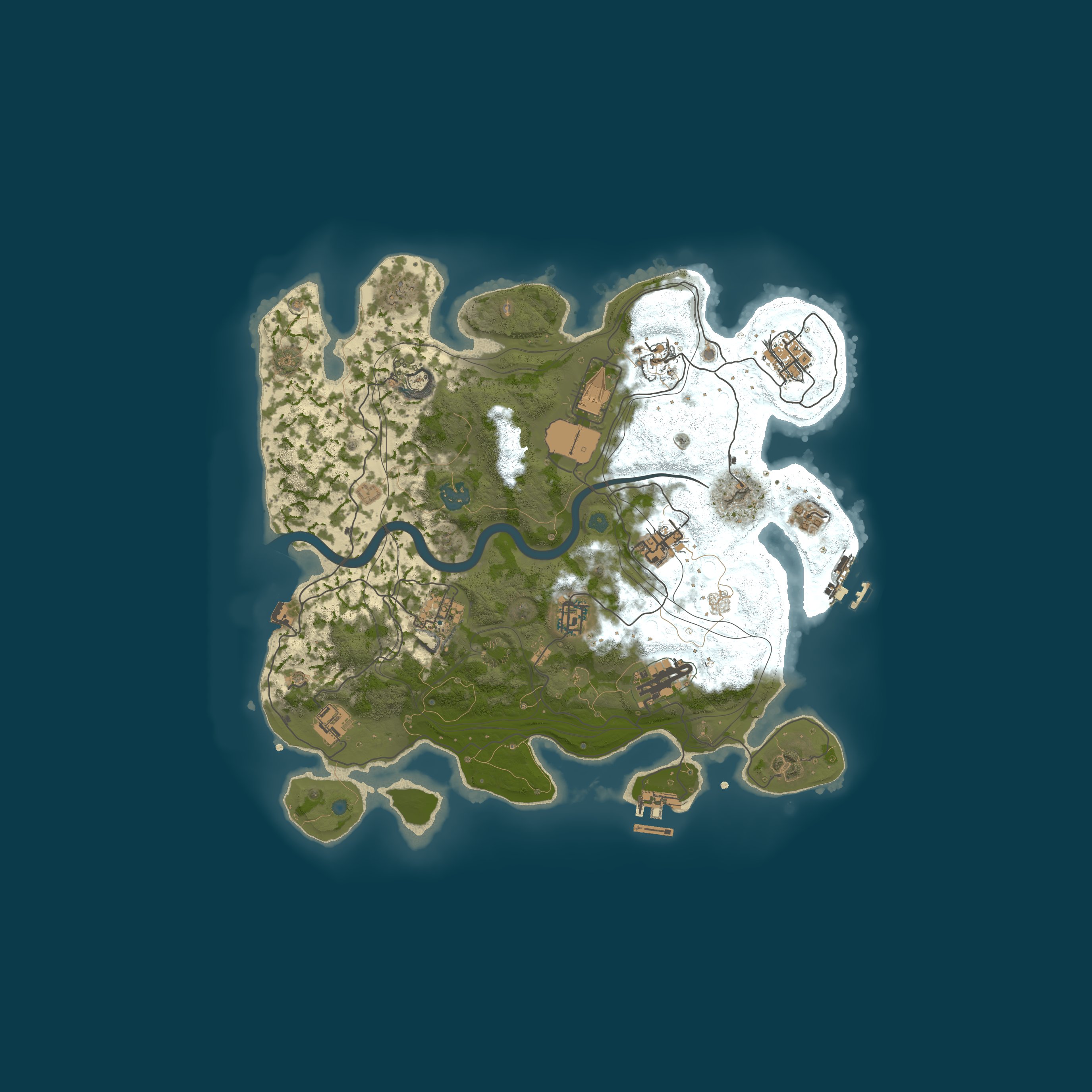 Procedural Map, size 3500, seed 48285