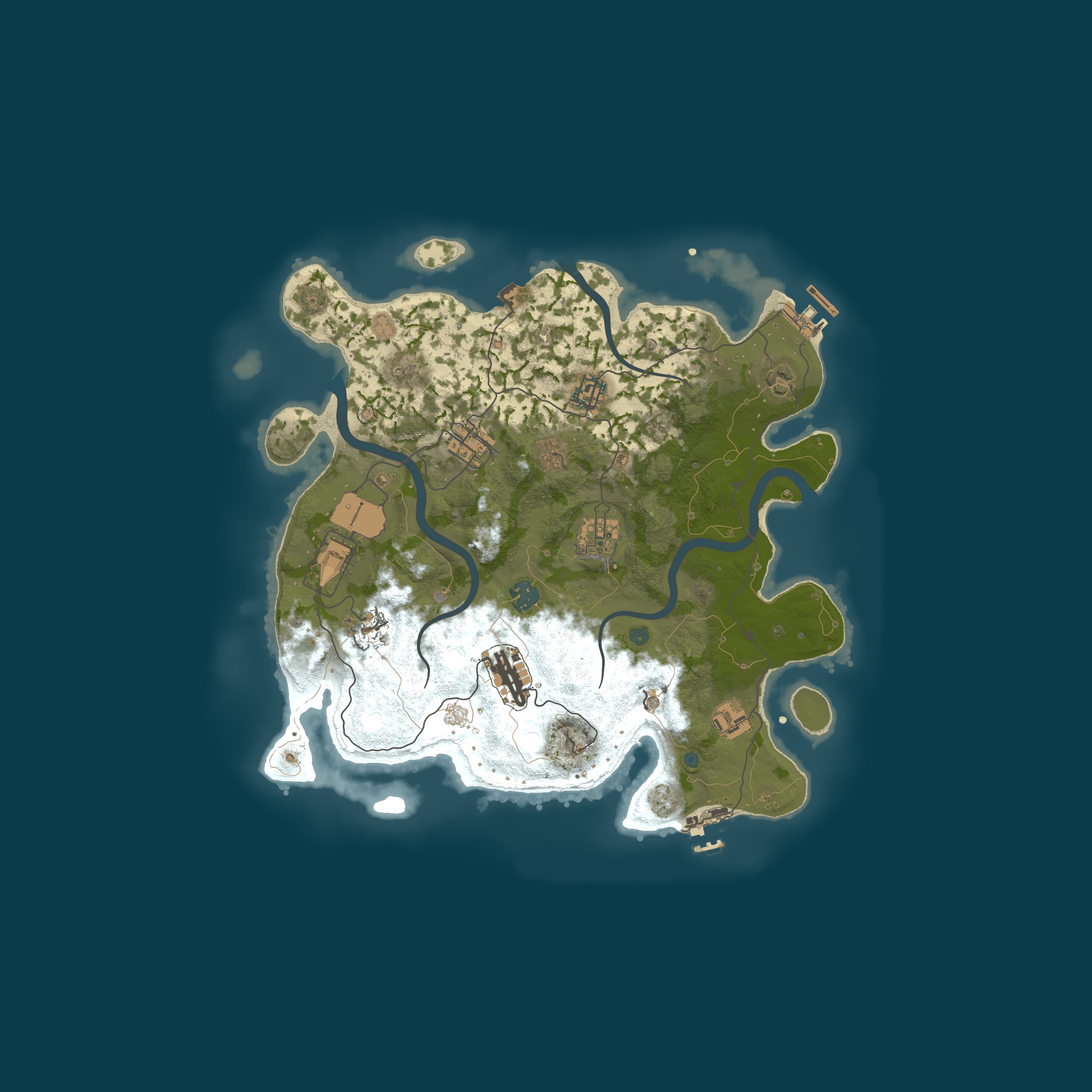 Procedural Map, size 3500, seed 772538851