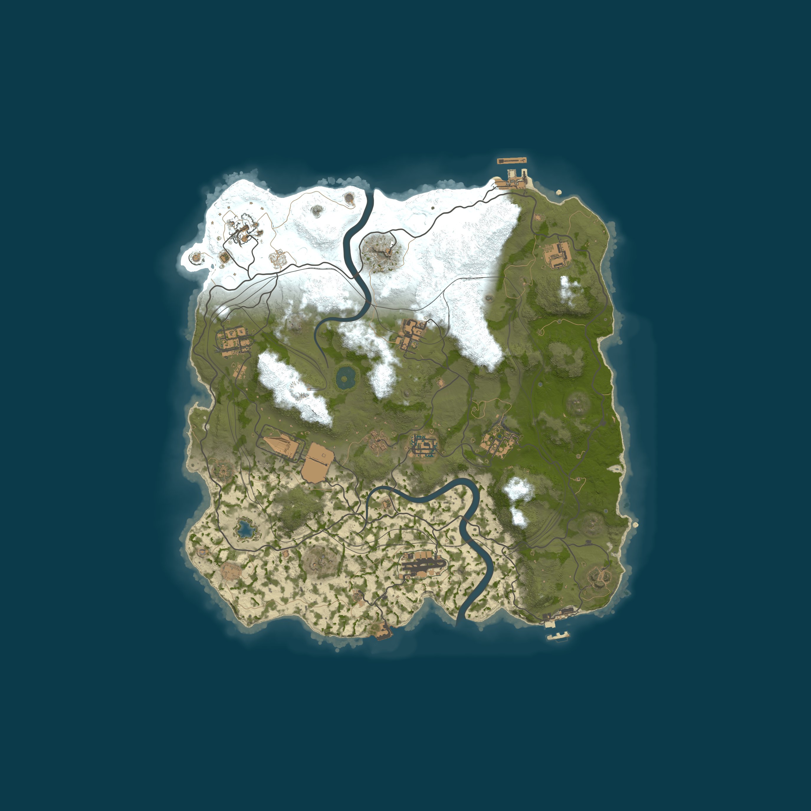 Custom Map, size 3500, seed 1337