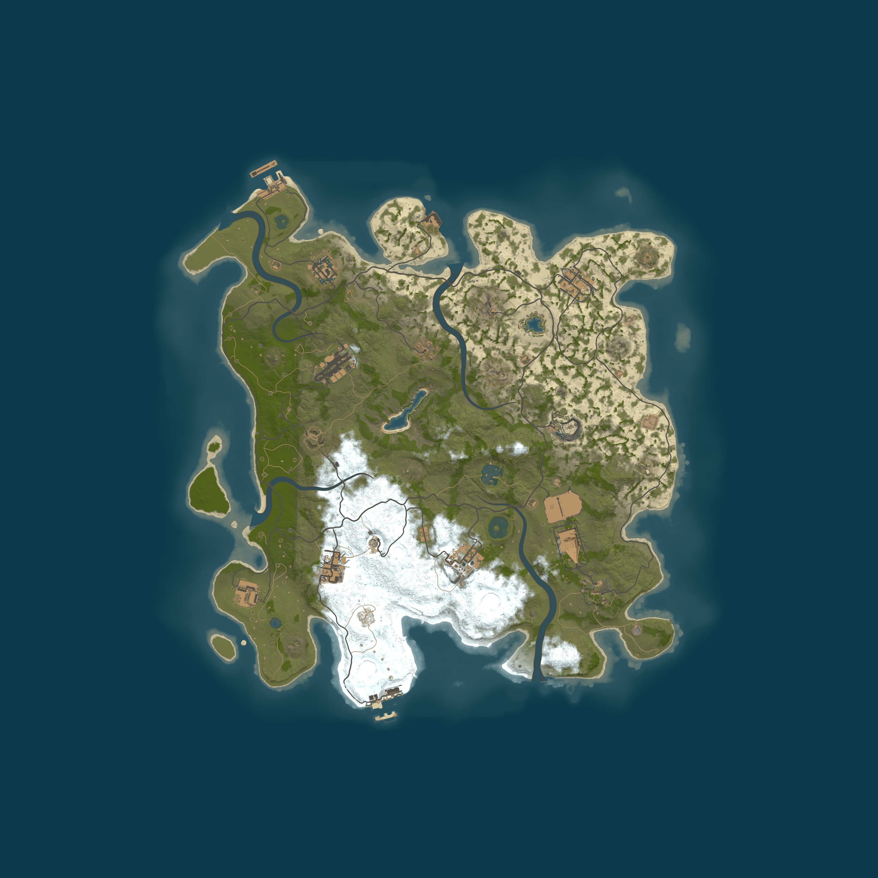 Procedural Map, size 4050, seed 296225658