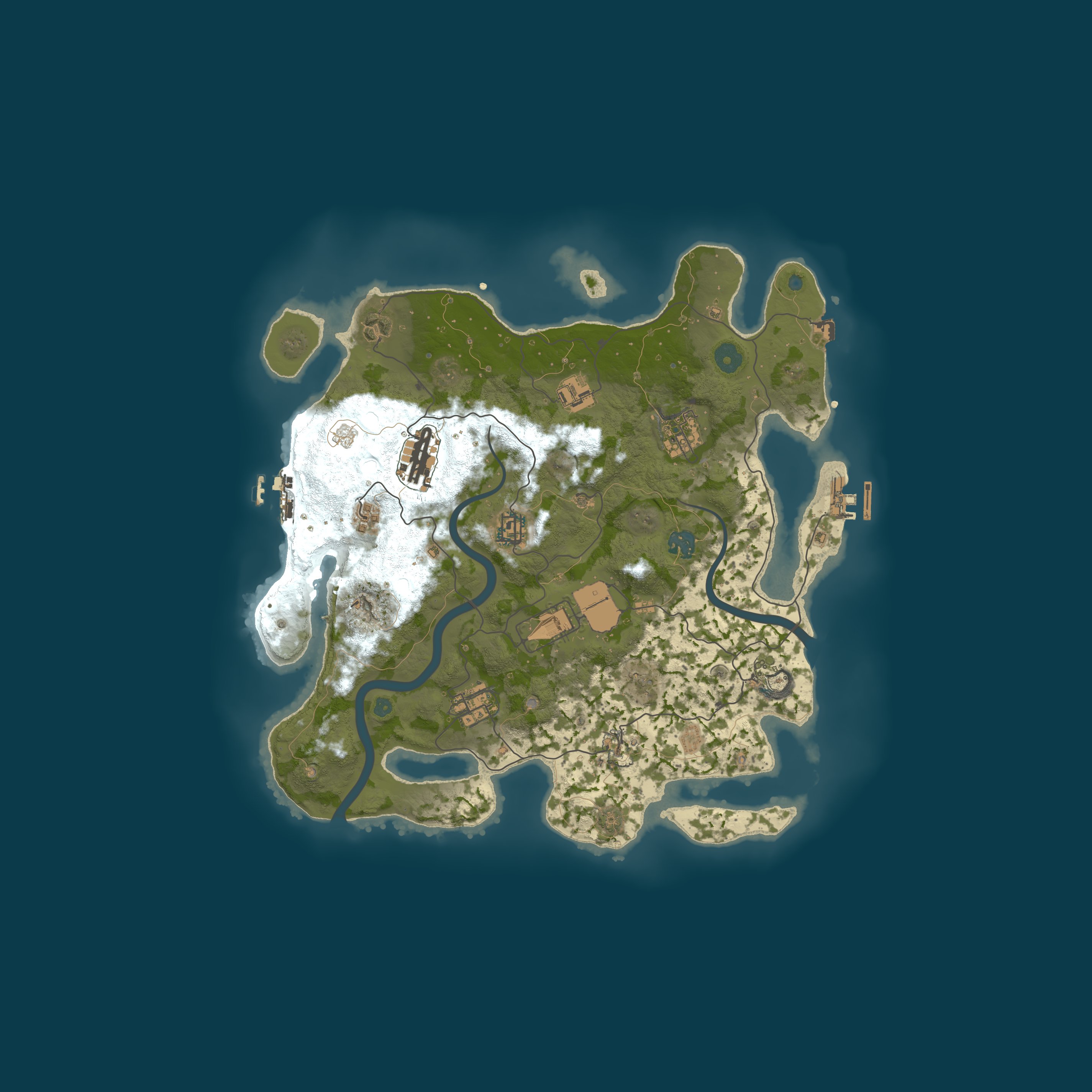 Procedural Map, size 3700, seed 1215088614