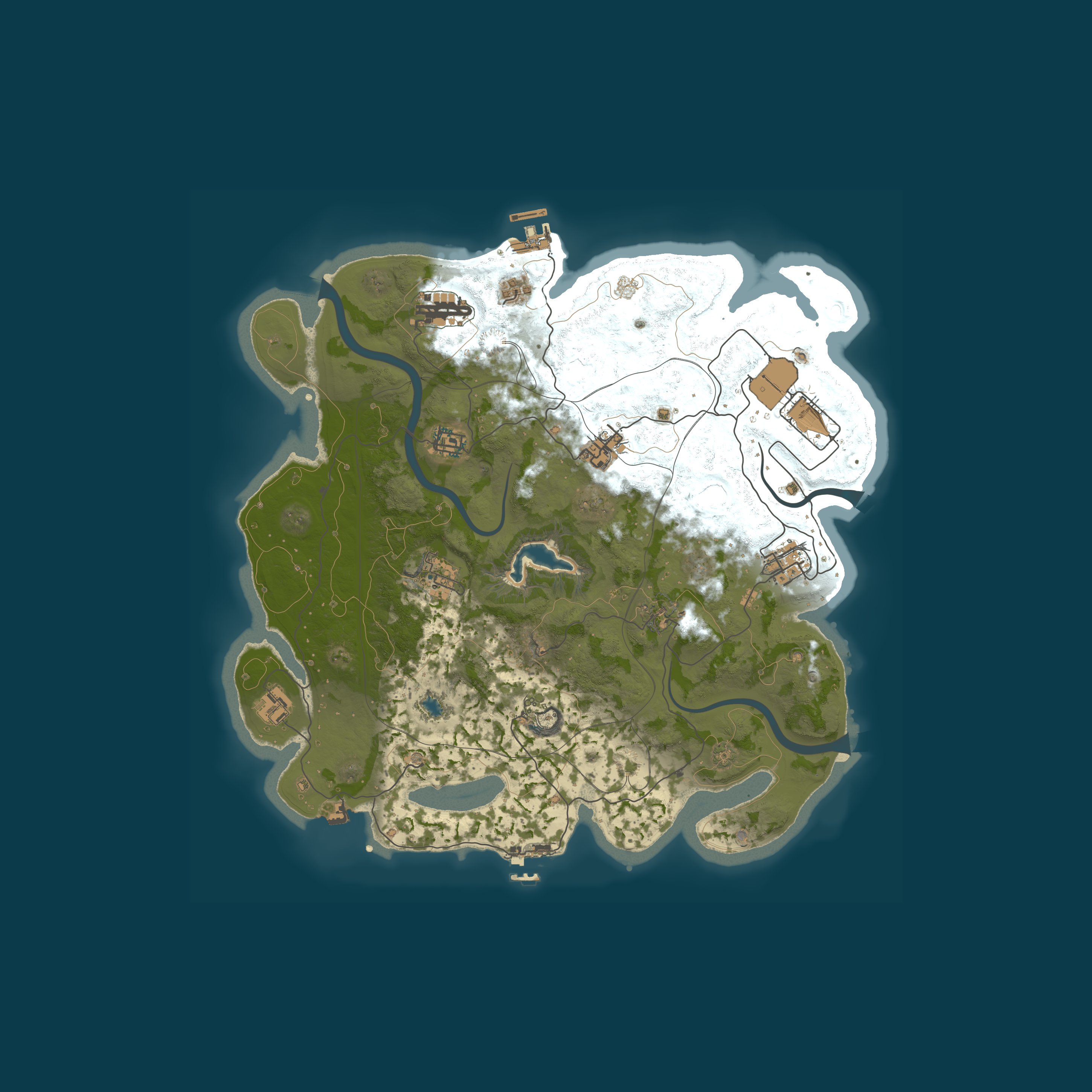 Procedural Map (CobaltMaps), size 3800, seed 1337