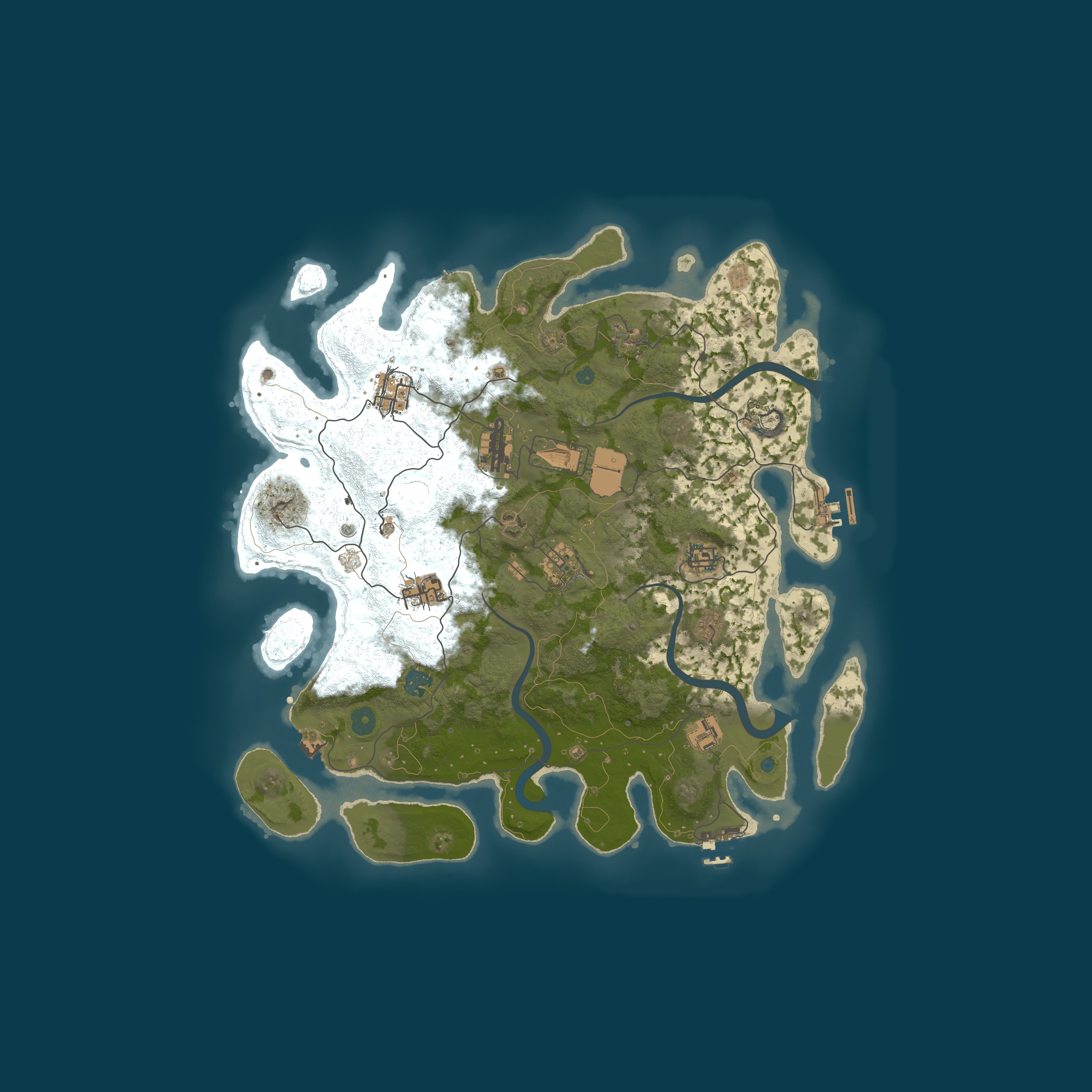 Procedural Map, size 3970, seed 7692785