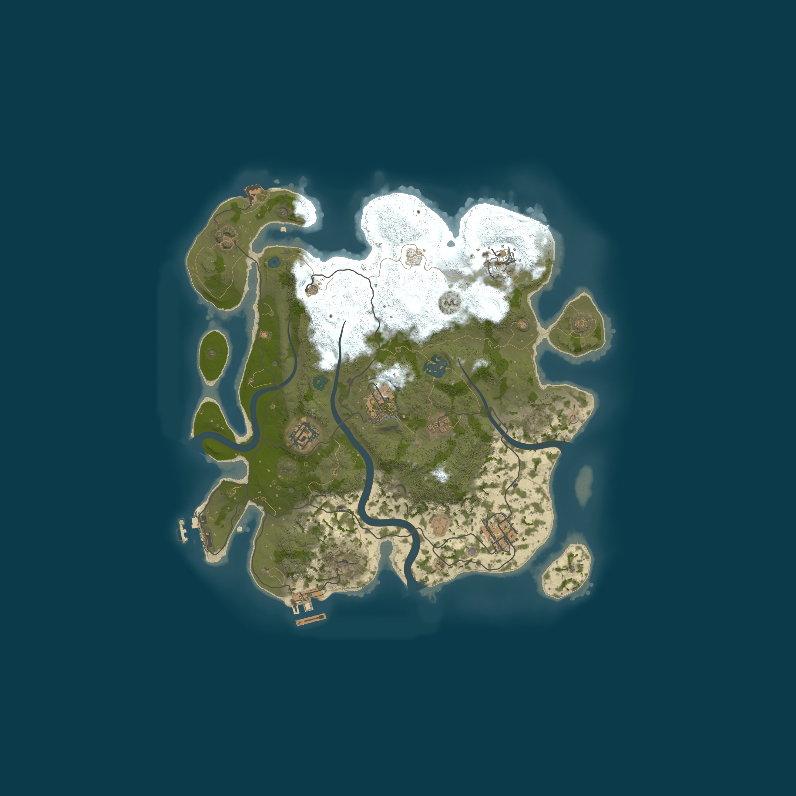 Map for The Rusty Dead PvE 5x | Zombies | RaidableBases | Events