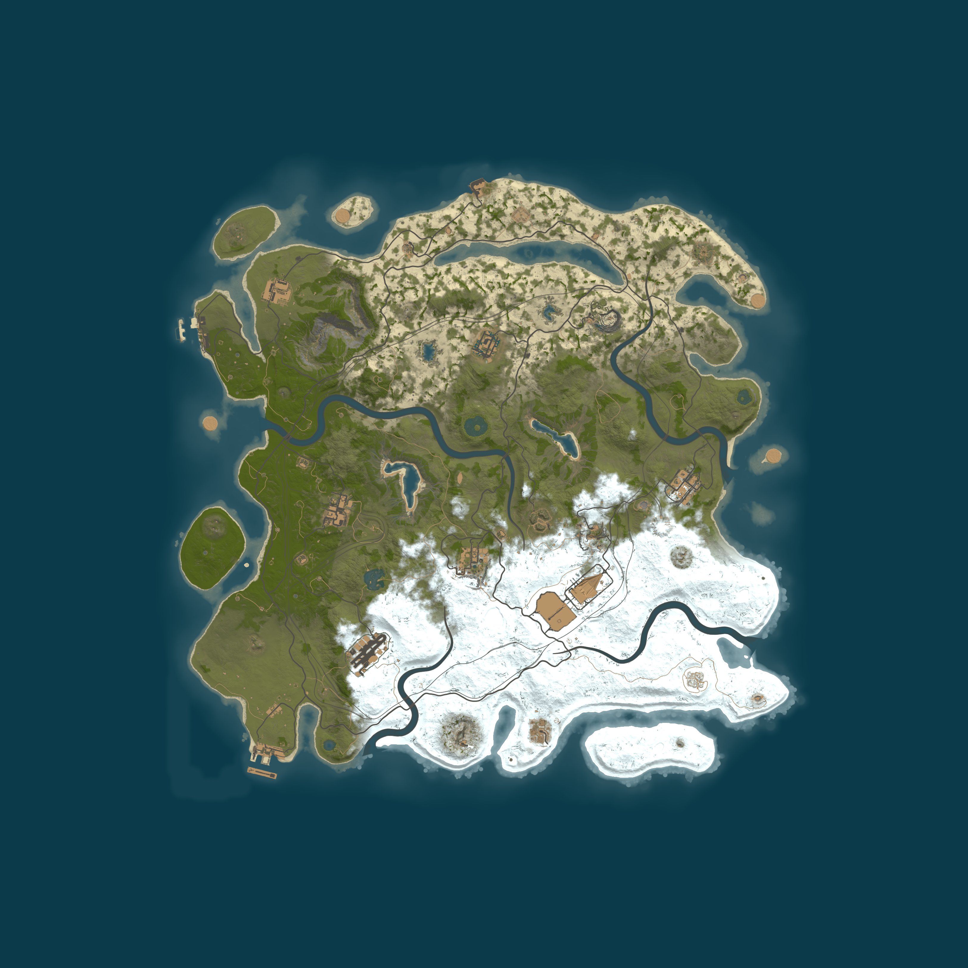 Procedural Map, size 4500, seed 1337