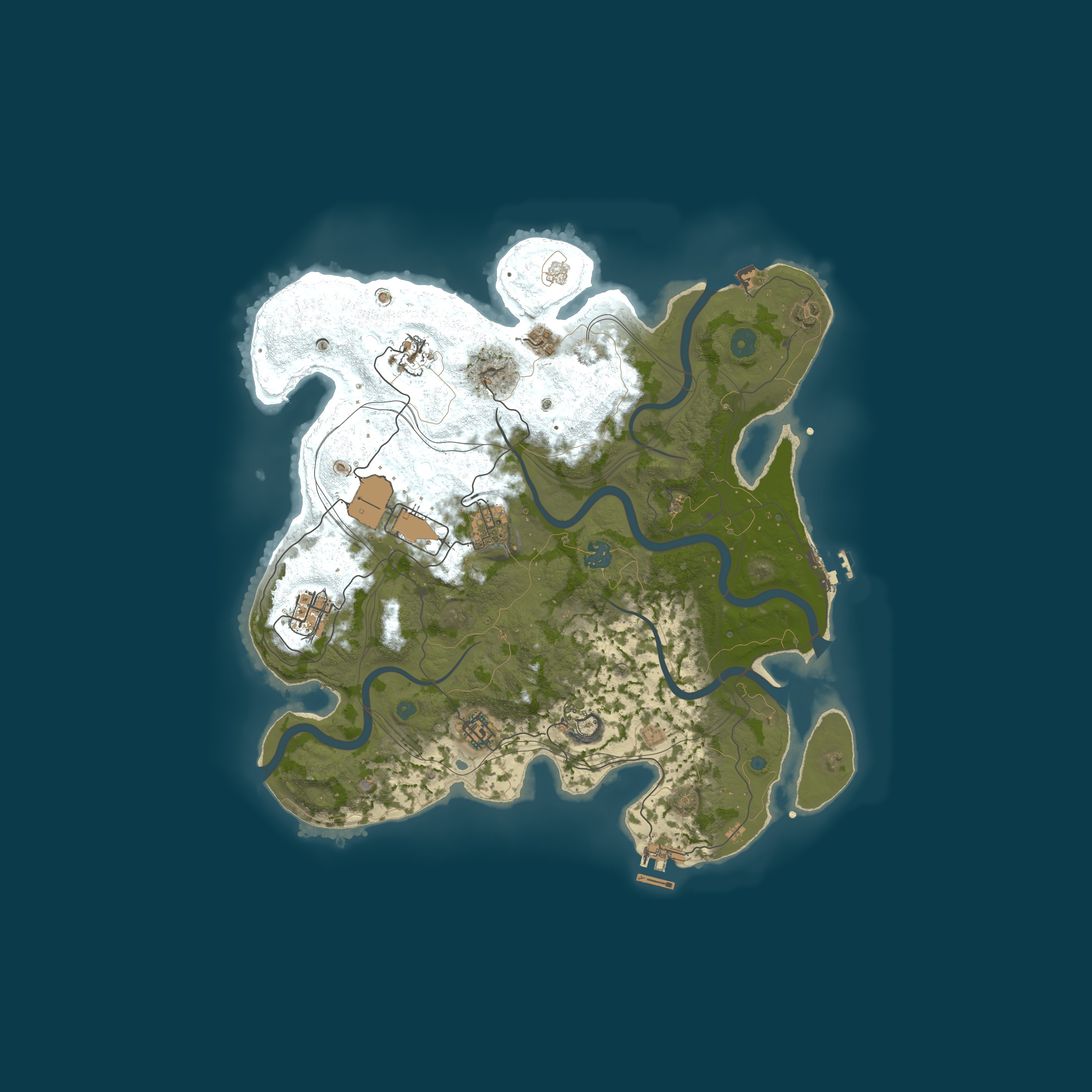 Map for HOSTILE RUST | X5 | GlobalWipe 19.03 | NoLimit | SKINDROPS