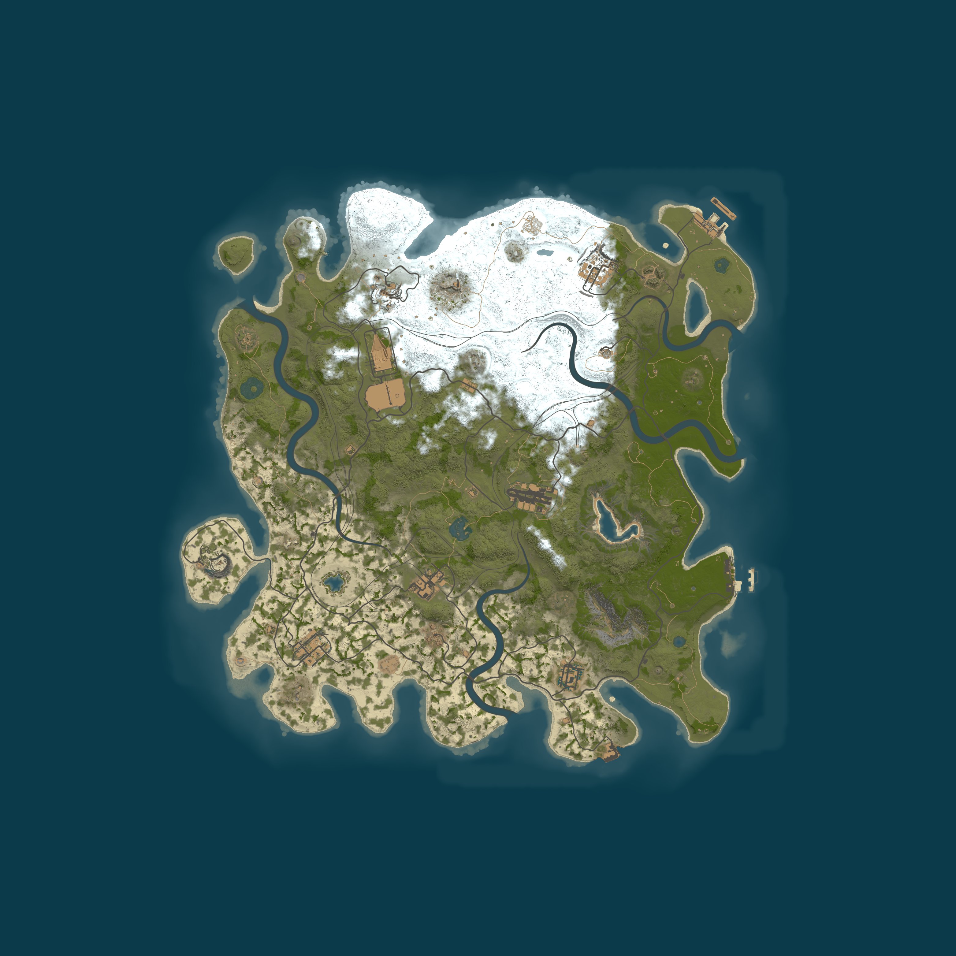 Map for Rust and Chill | Vanilla | Solo/Duo/Trio/Quad | No PTW