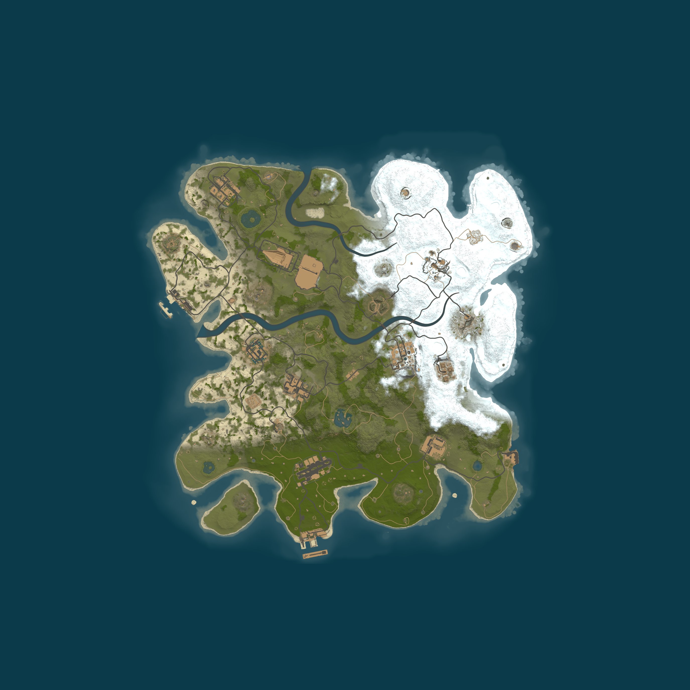 Procedural Map, size 3500, seed 2061869271