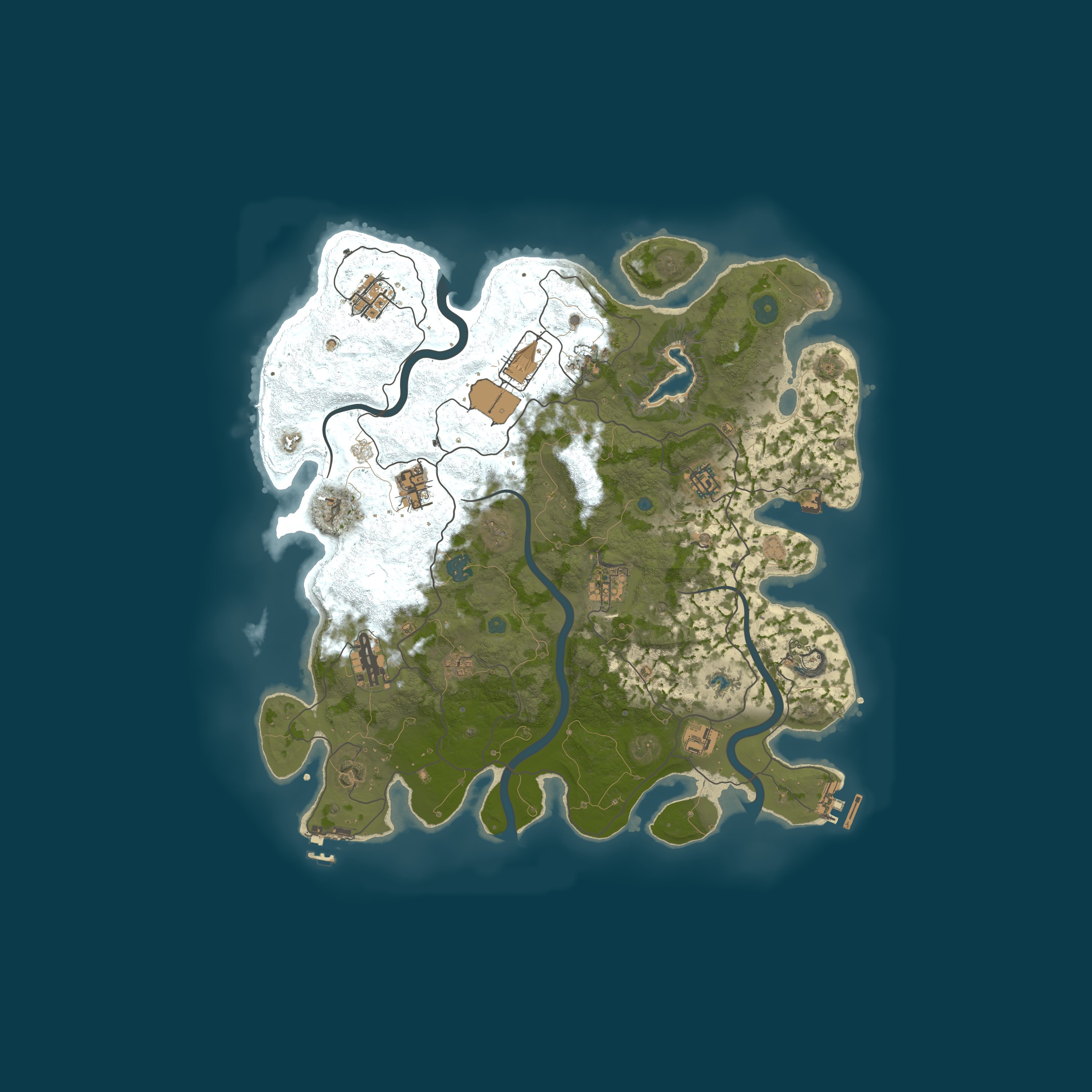 Procedural Map, size 4000, seed 1689396530