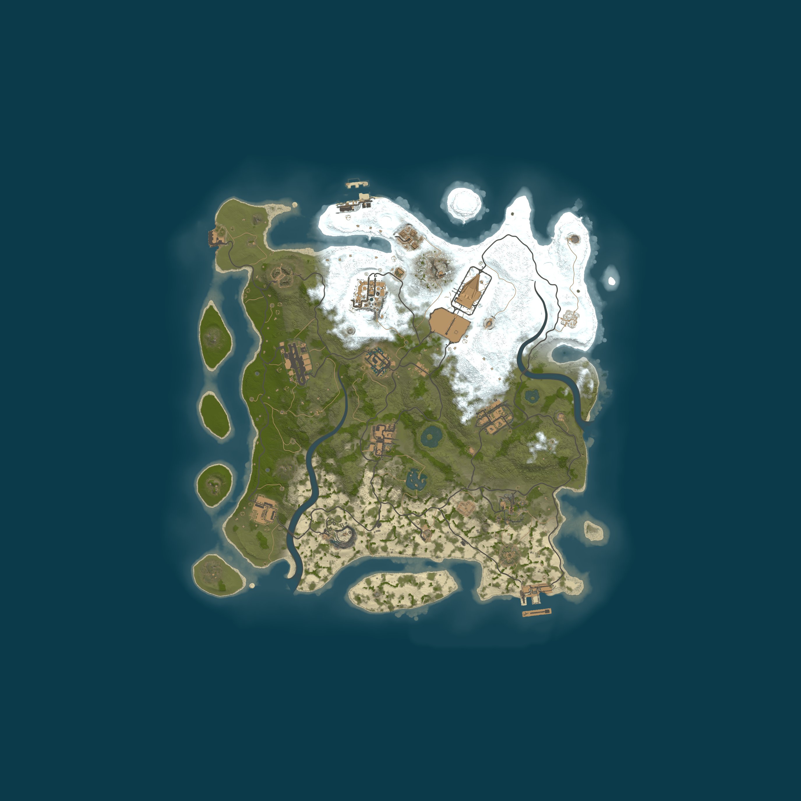 Procedural Map, size 3500, seed 185001320