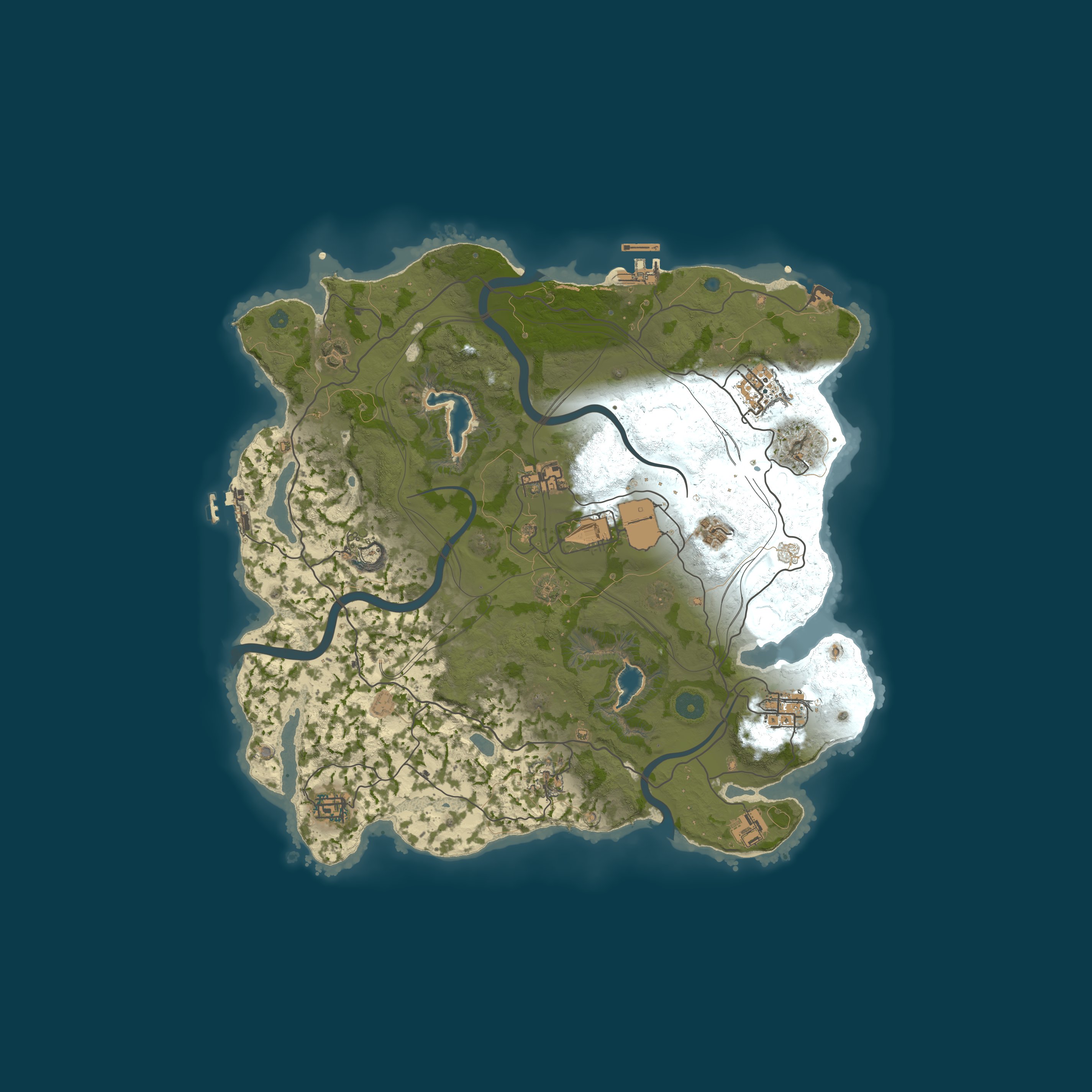 Custom Map, size 3700, seed 1337