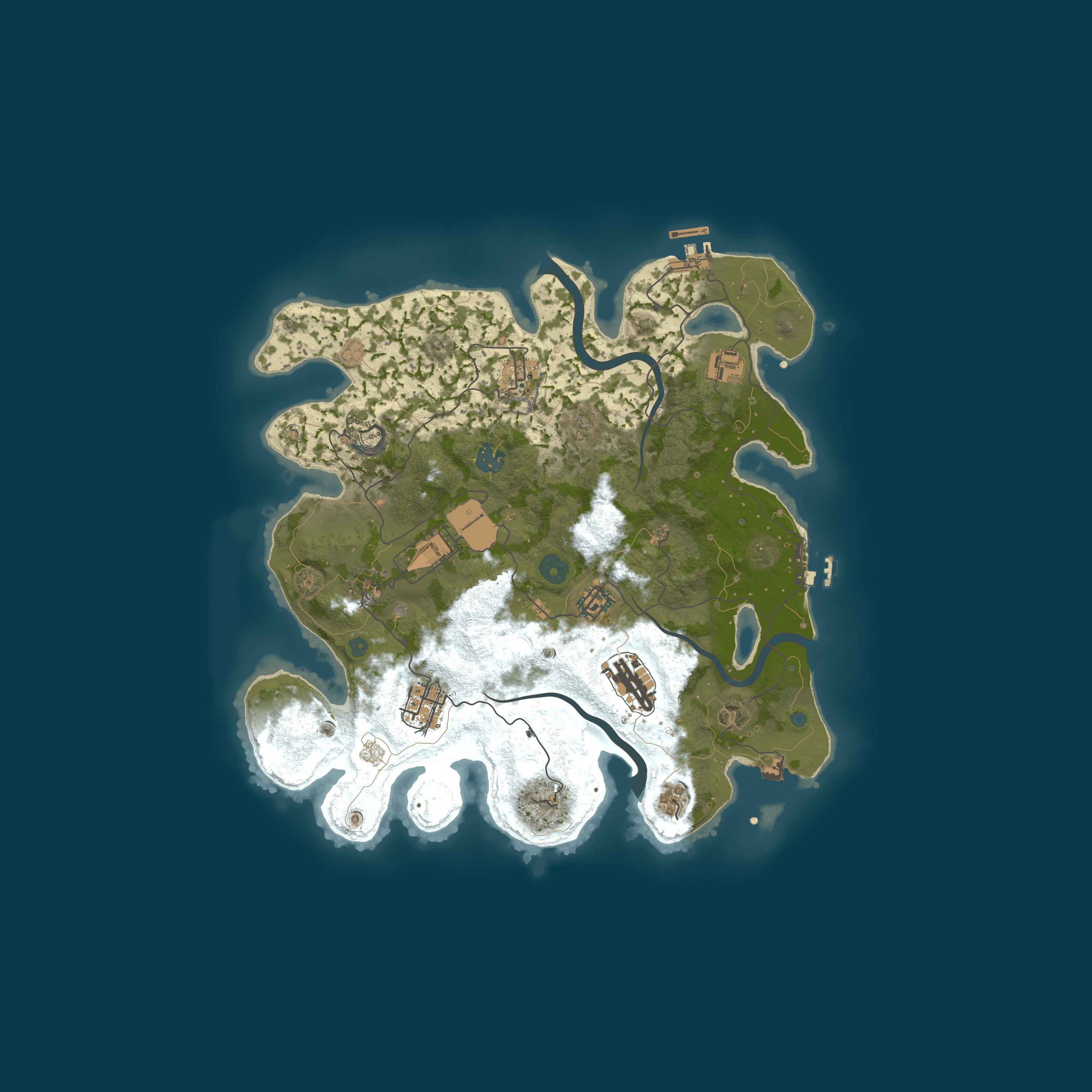 Procedural Map, size 3500, seed 124447784