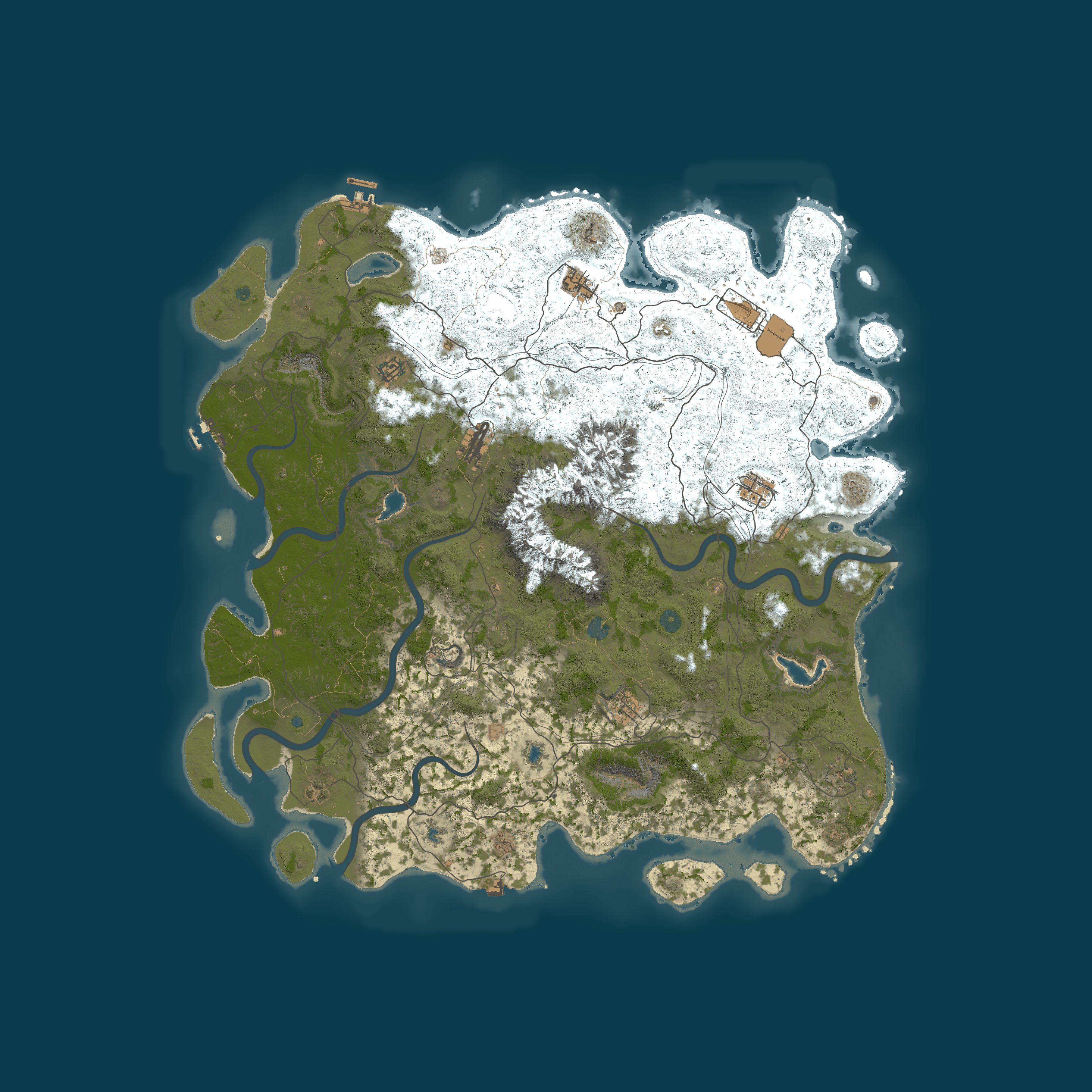 Map for Rusty Daze 5X:  PVE, KITS, HeliHUD, & More...