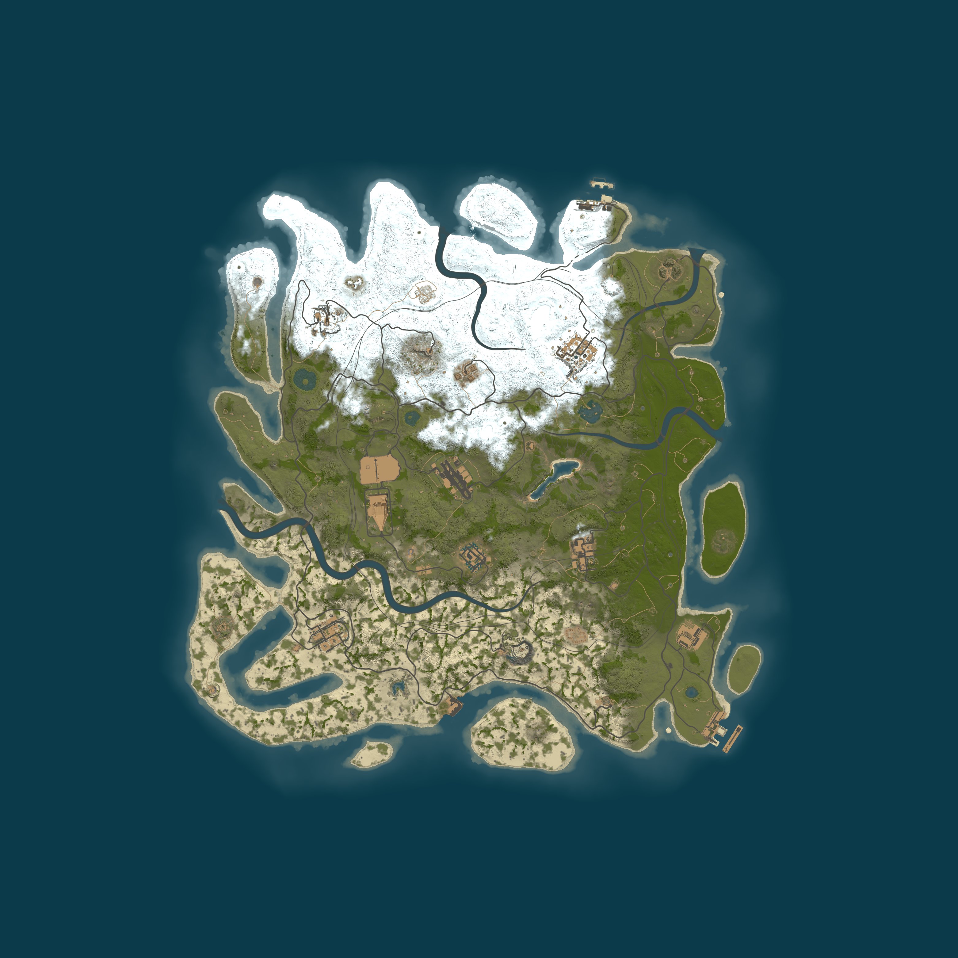 Map for Rusted Beans - Casual PvP with PvE only zones