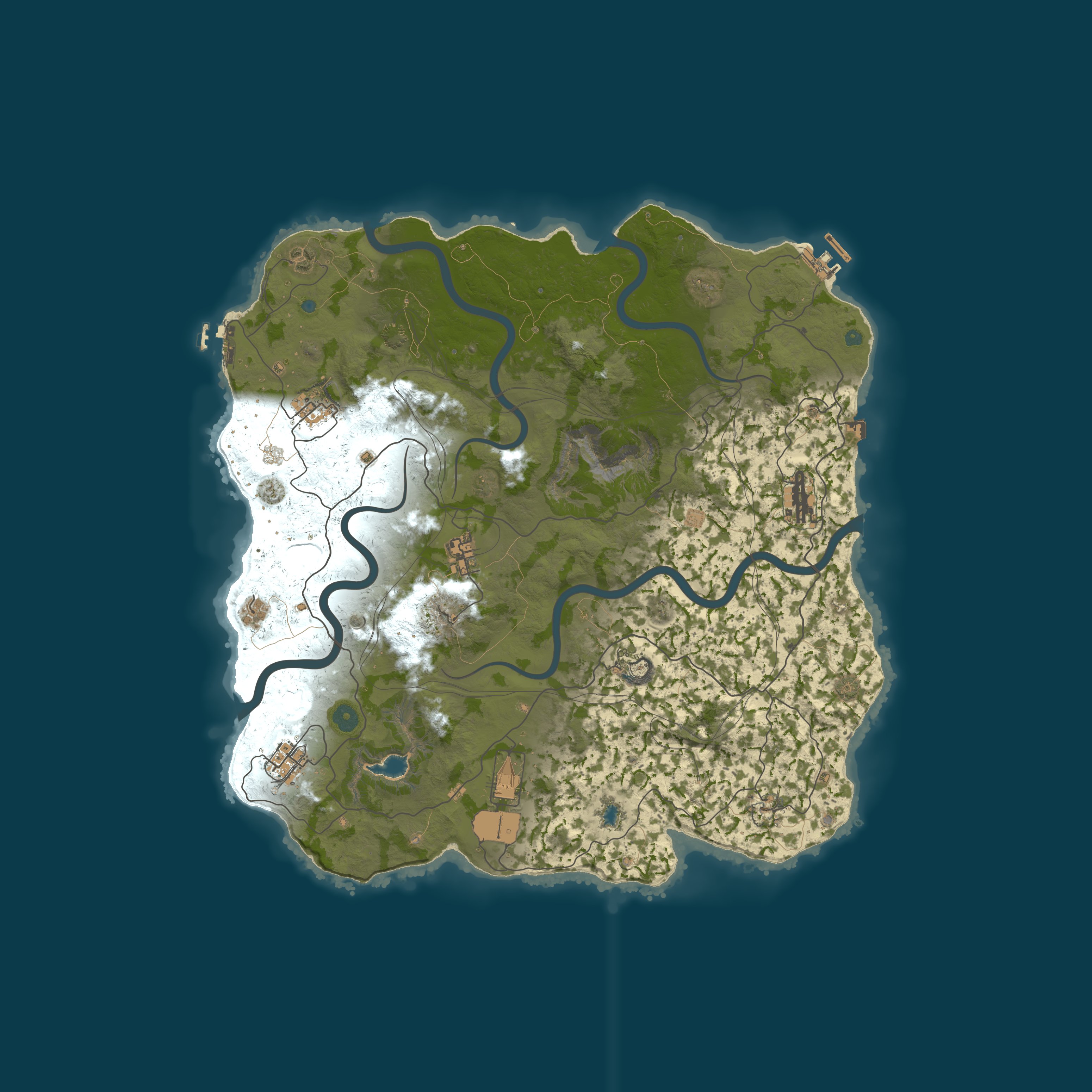 Map for JumpRust.com - US 5x|PVP+PVE|Shop|Kits|TP|NPC Bases|Events|