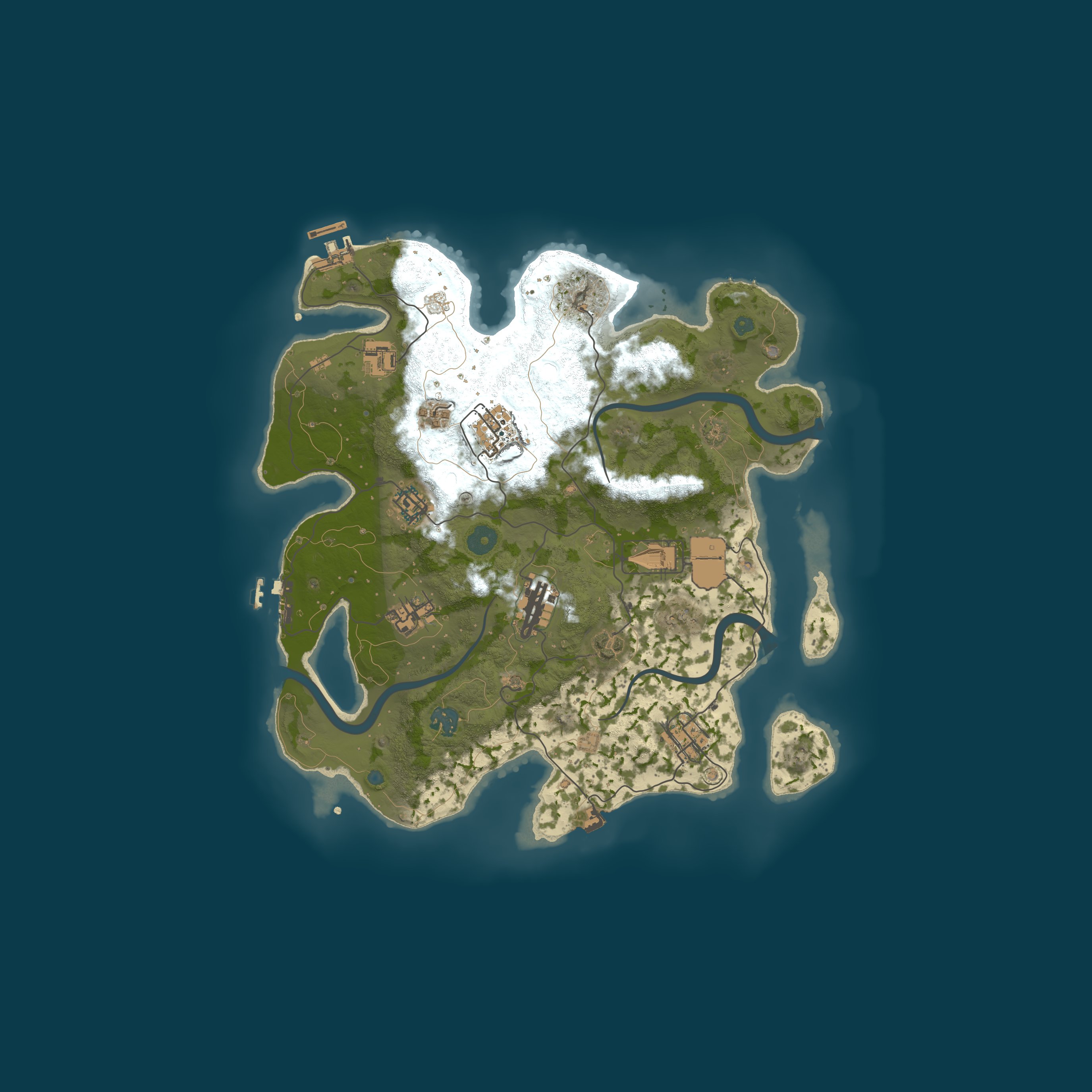 Procedural Map, size 3500, seed 75839597