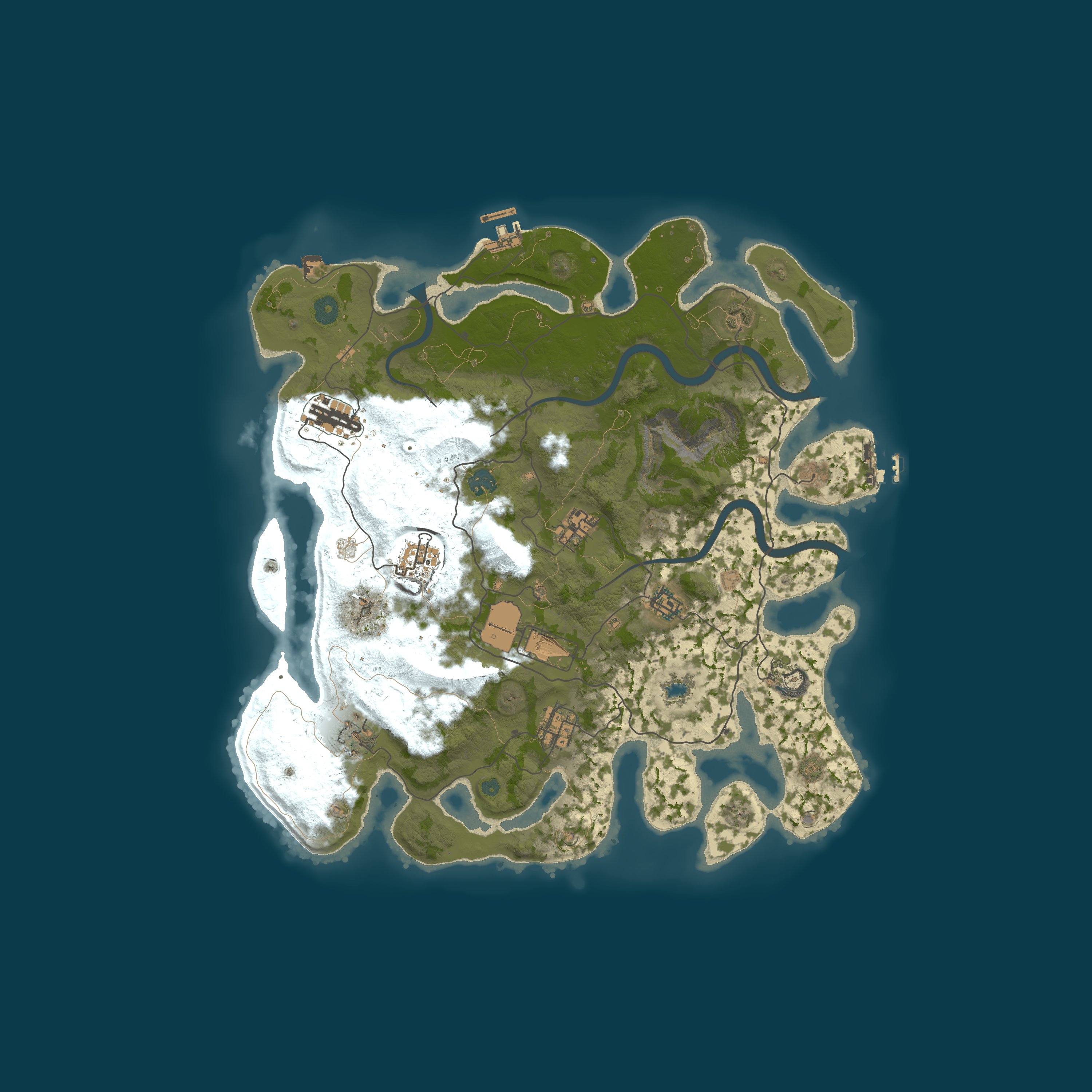 Map for EvilIsland-PVE-Barren-Для слабых ПК[Скилы|X1-X1